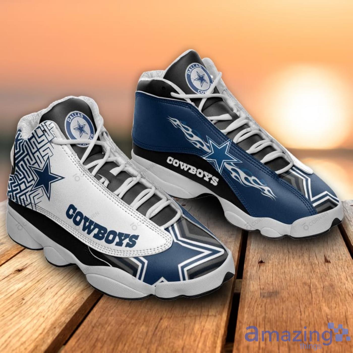 Dallas Cowboys Fan Gift Air Jordan 13 Sneakers Shoes image Dallas Cowboys Fan Gift Air Jordan 13 Sneakers Shoes Product Photo 4