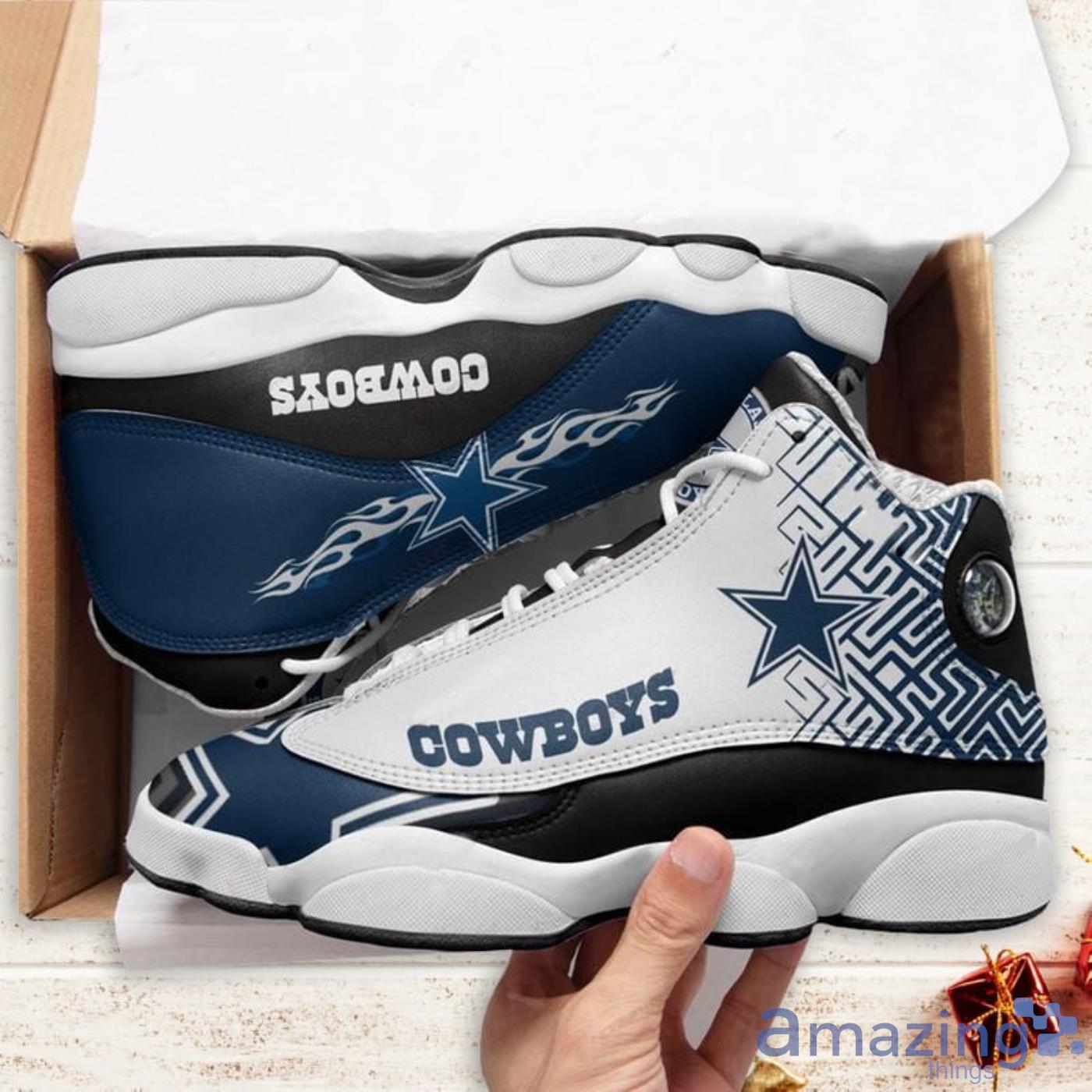 Dallas Cowboys Football Team Form Air Jordan 13 Sneakers Shoes For Fans image Dallas Cowboys Football Team Form Air Jordan 13 Sneakers Shoes For Fans Product Photo 2
