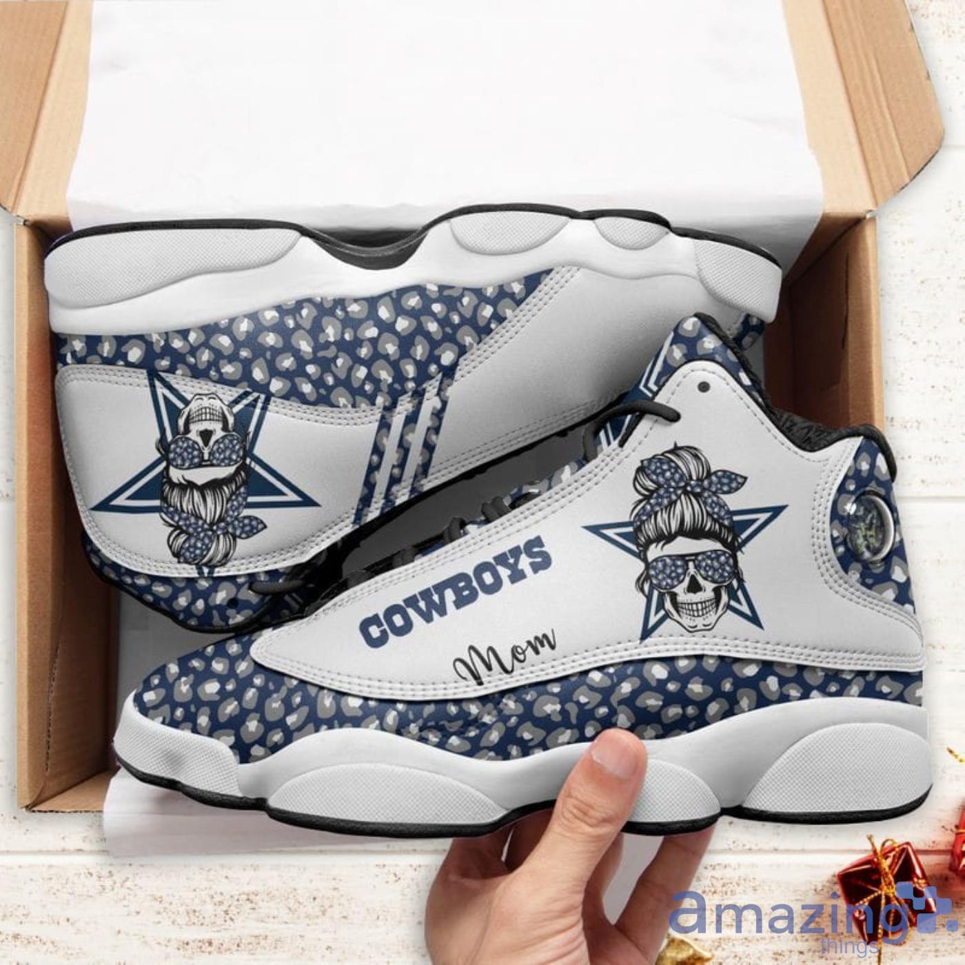 Dallas Cowboys Mom Leopard Pattern Air Jordan 13 Shoes For Fans image Dallas Cowboys Mom Leopard Pattern Air Jordan 13 Shoes For Fans Product Photo 2