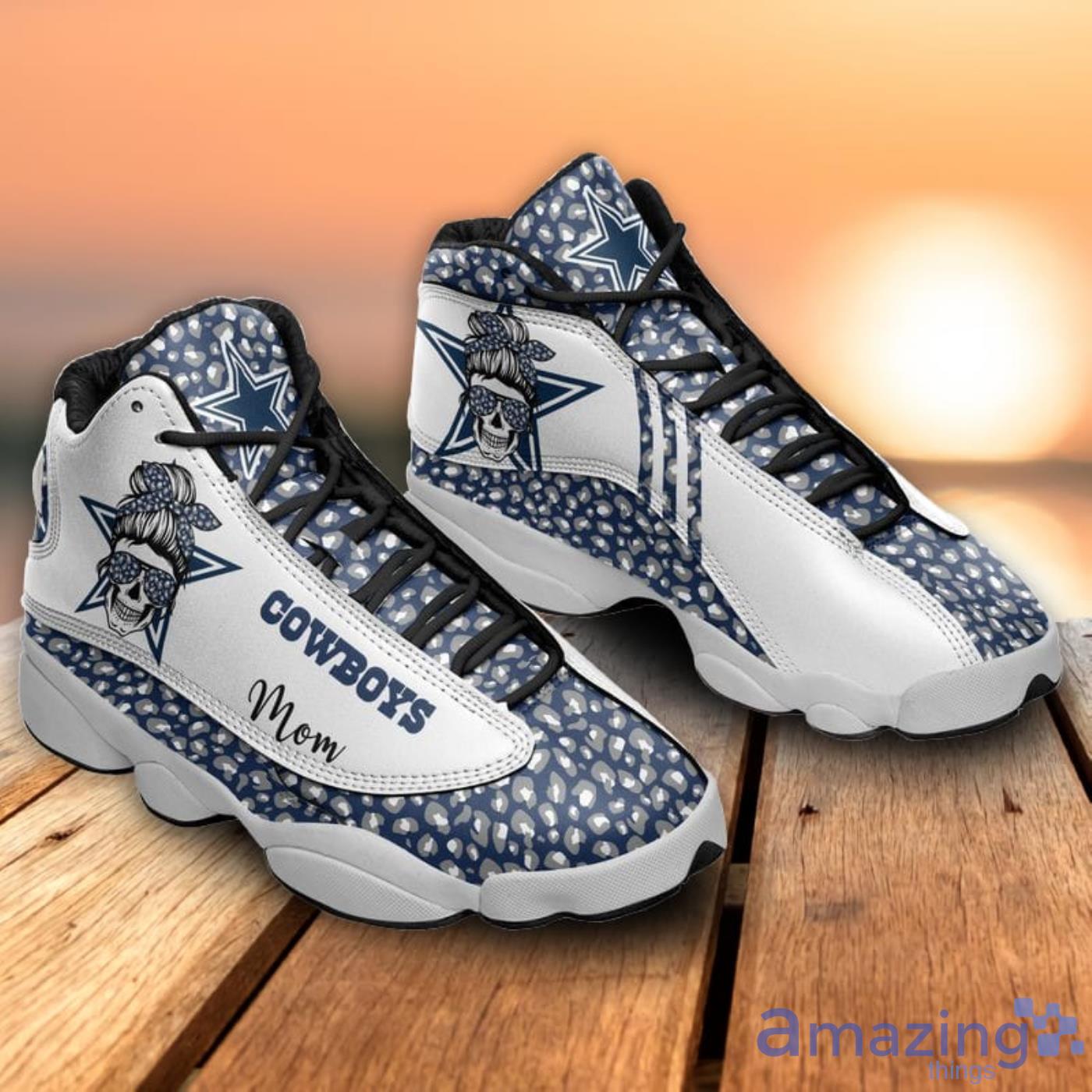 Dallas Cowboys Mom Leopard Pattern Air Jordan 13 Shoes For Fans image Dallas Cowboys Mom Leopard Pattern Air Jordan 13 Shoes For Fans Product Photo 4