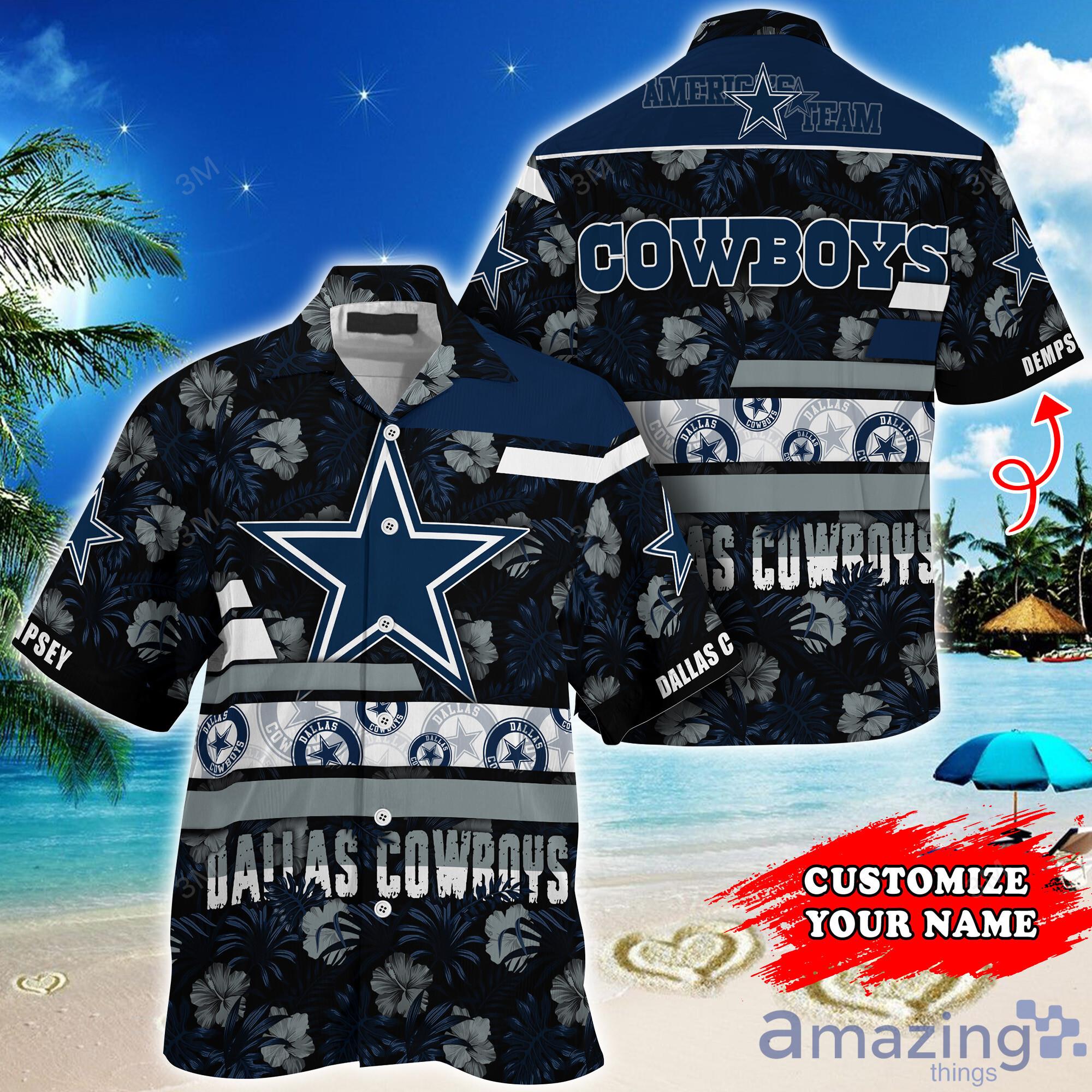 Dallas Cowboys NFL Logo Pattern Short Sleeves Hawaiian Shirt Gift