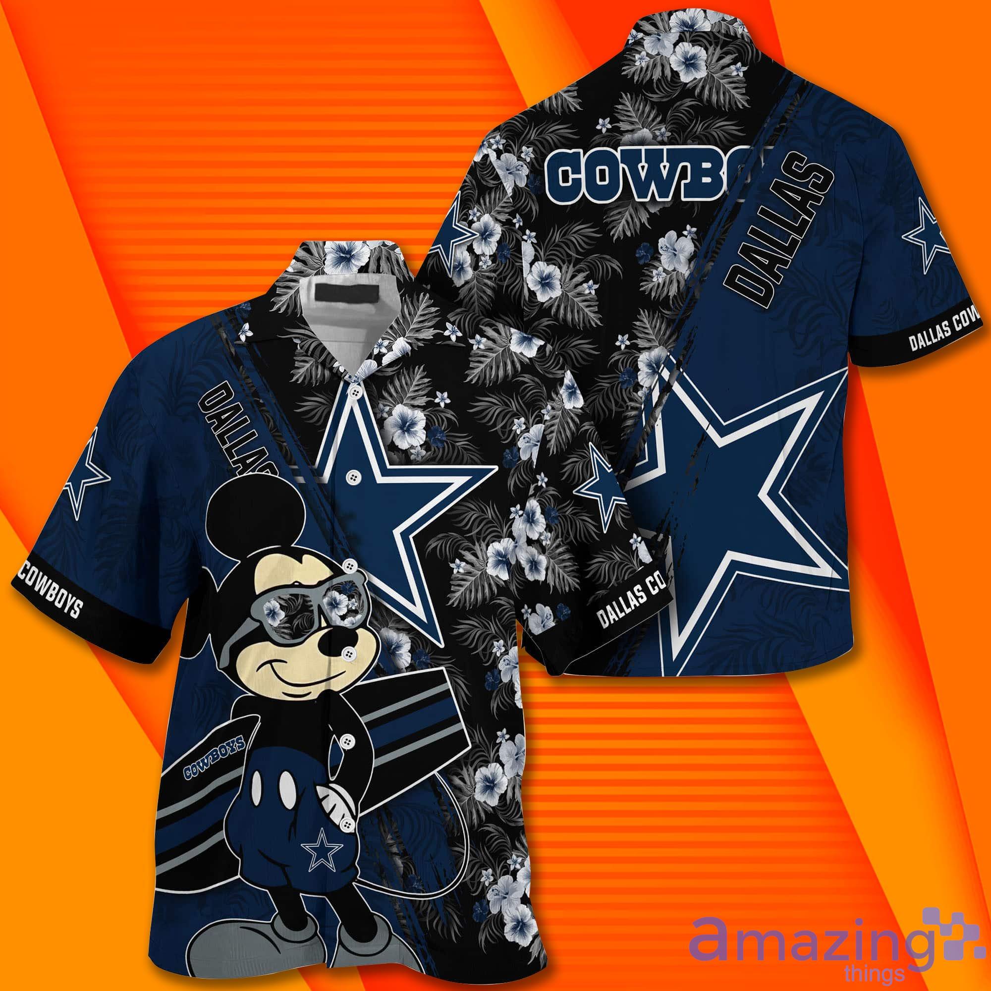 Dallas Cowboys NFL Hawaiian Shirt And Short Mickey Graphic