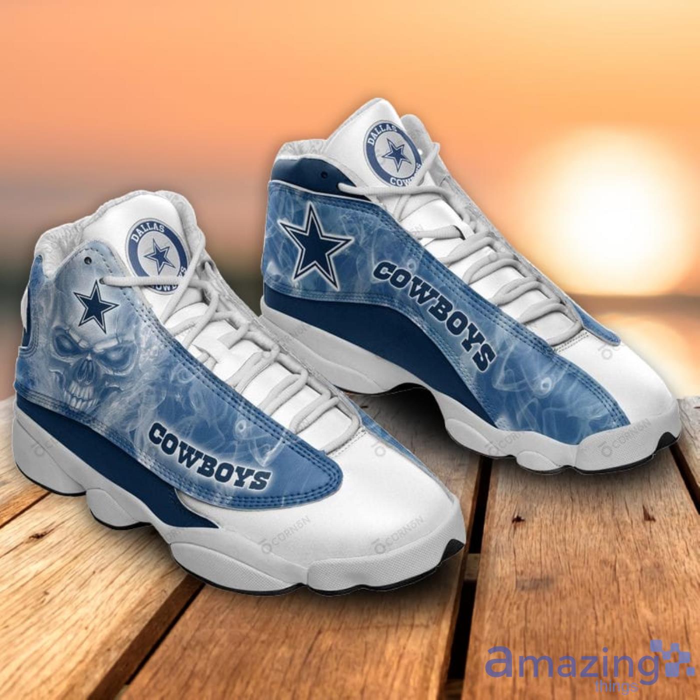 Dallas Cowboys Fan NFL Big Logo 061 Air Jordan 13 Shoes For Men And Women -  Banantees