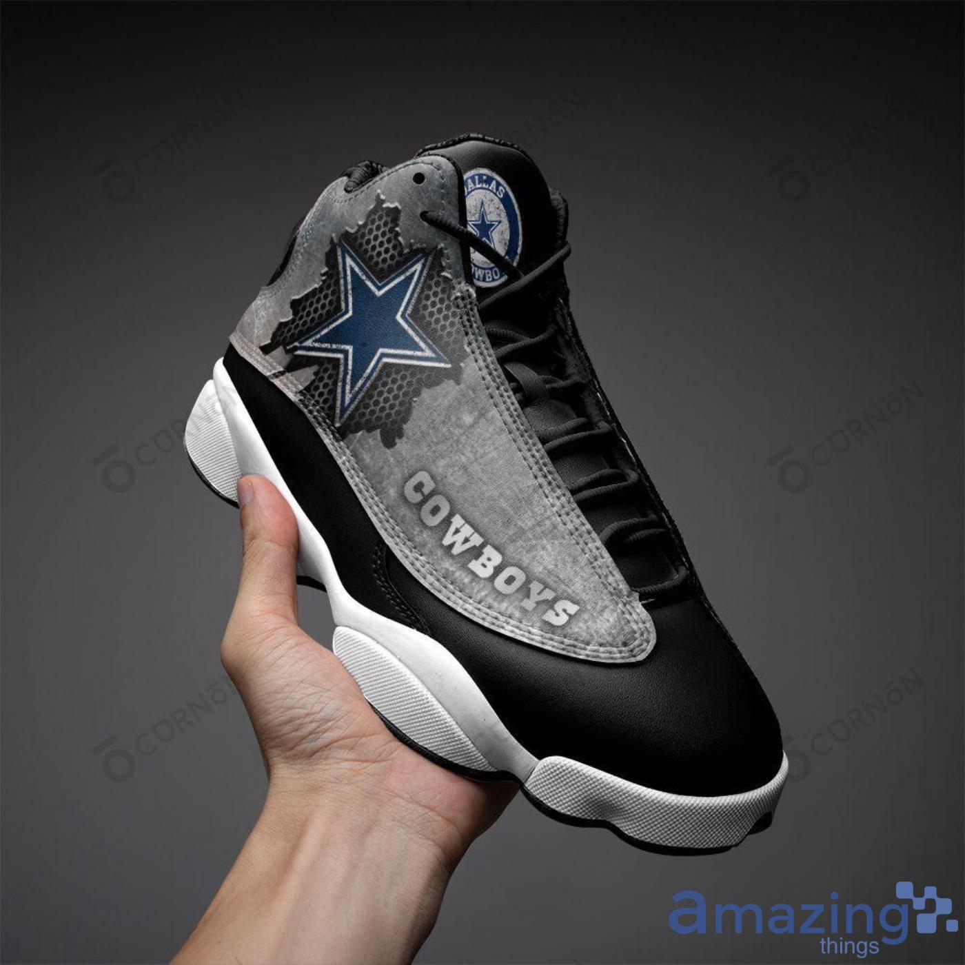 Dallas Cowboys Sport Lover Black Air Jordan 13 Sneakers Shoes image Dallas Cowboys Sport Lover Black Air Jordan 13 Sneakers Shoes Product Photo 2