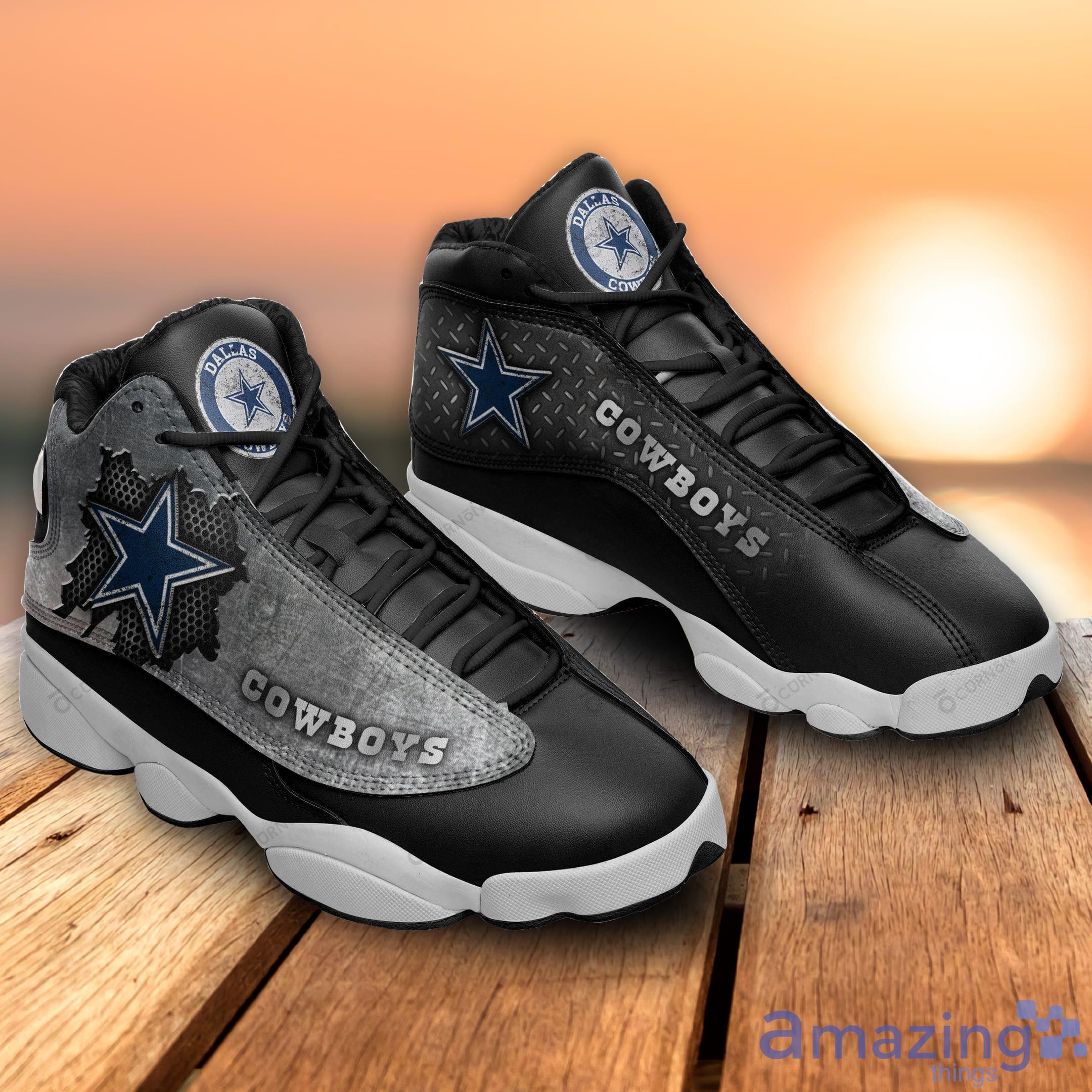 Dallas Cowboys Sport Lover Black Air Jordan 13 Sneakers Shoes image Dallas Cowboys Sport Lover Black Air Jordan 13 Sneakers Shoes Product Photo 3