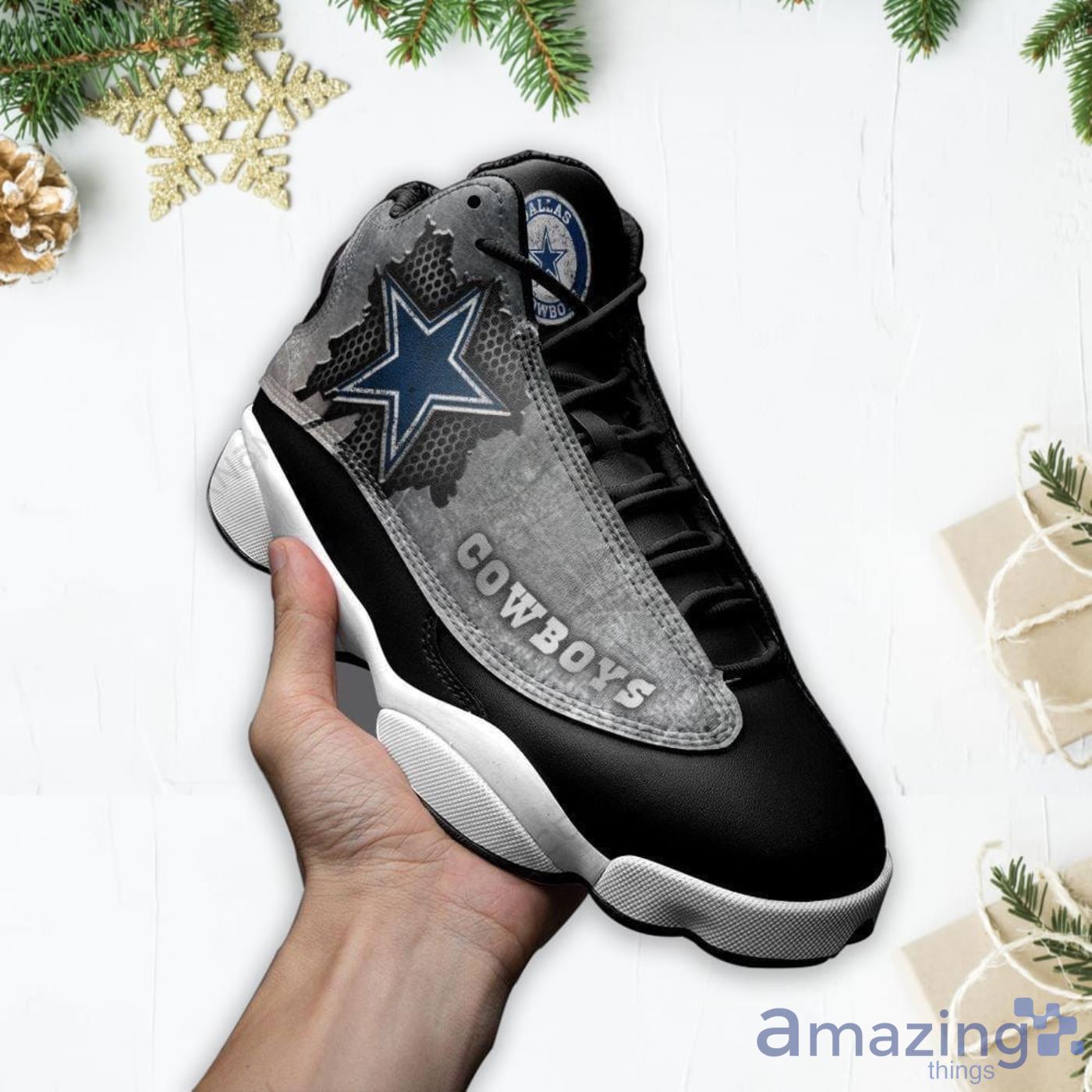 Dallas Cowboys Sport Lover Black Air Jordan 13 Sneakers Shoes image Dallas Cowboys Sport Lover Black Air Jordan 13 Sneakers Shoes Product Photo 4