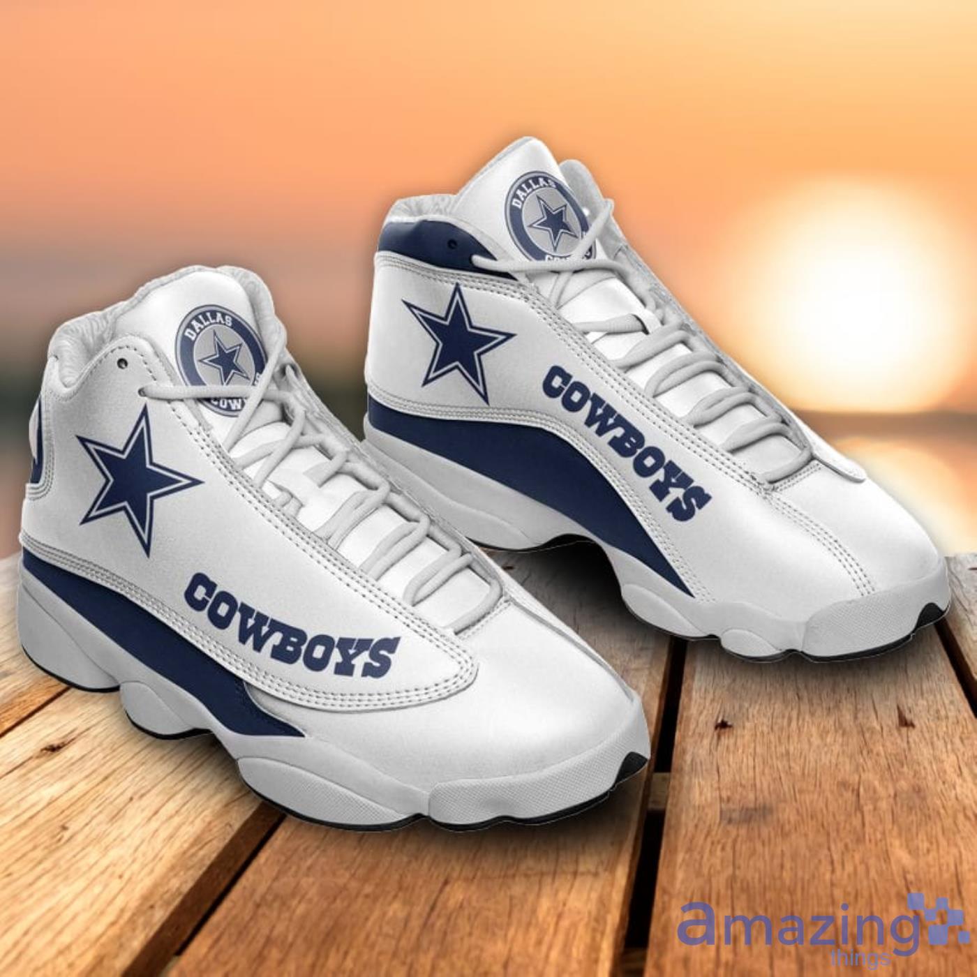 Dallas Cowboys White Air Jordan 13 Sneakers Shoes