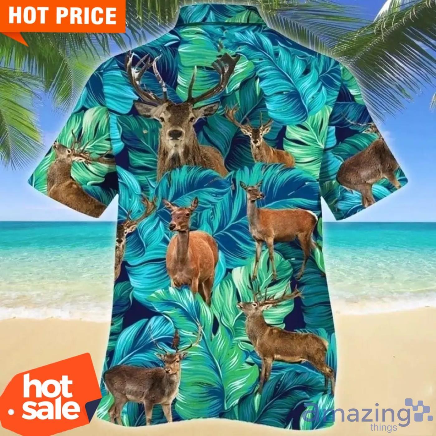 Deer Hawaiian Shirt Animal Lovers Hawaiian Shirt image Deer Hawaiian Shirt Animal Lovers Hawaiian Shirt Product Photo 2