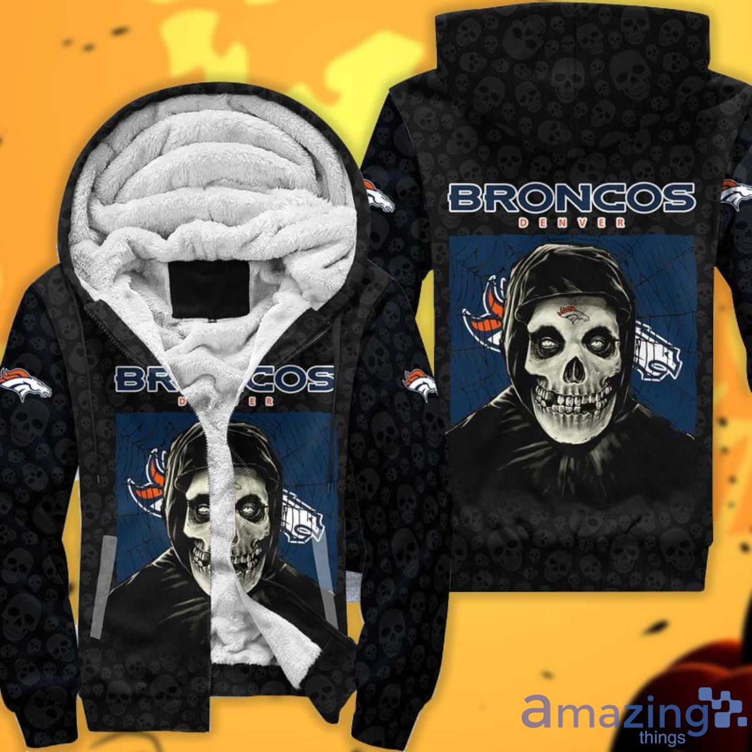 Denver Broncos Horror Halloween 3D Hoodie All Over Print - T