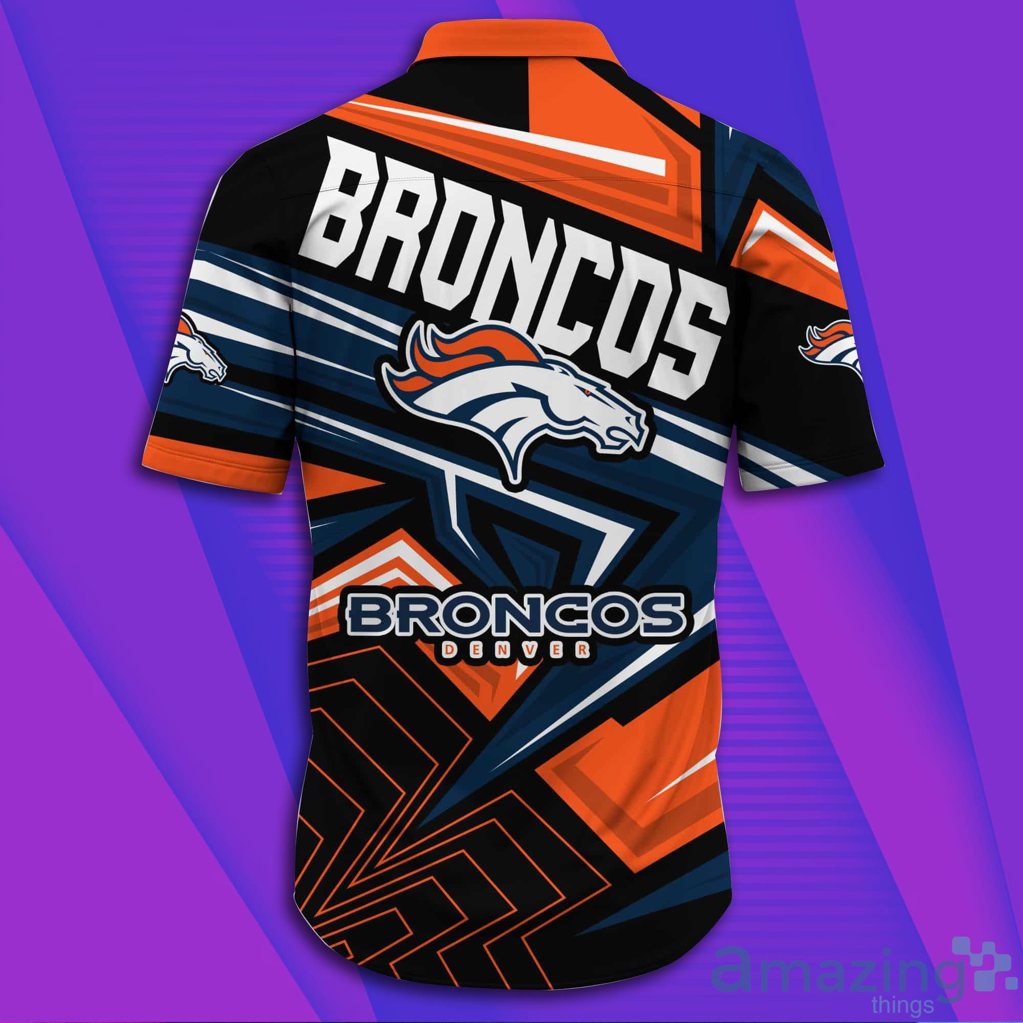 Denver Broncos NFL Full Print Short Sleeves Hawaiian Shirt image Denver Broncos NFL Full Print Short Sleeves Hawaiian Shirt Product Photo 2