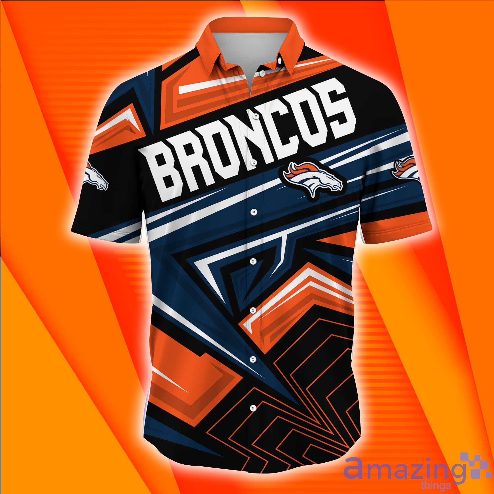 Denver Broncos NFL Full Print Short Sleeves Hawaiian Shirt image Denver Broncos NFL Full Print Short Sleeves Hawaiian Shirt Product Photo 3