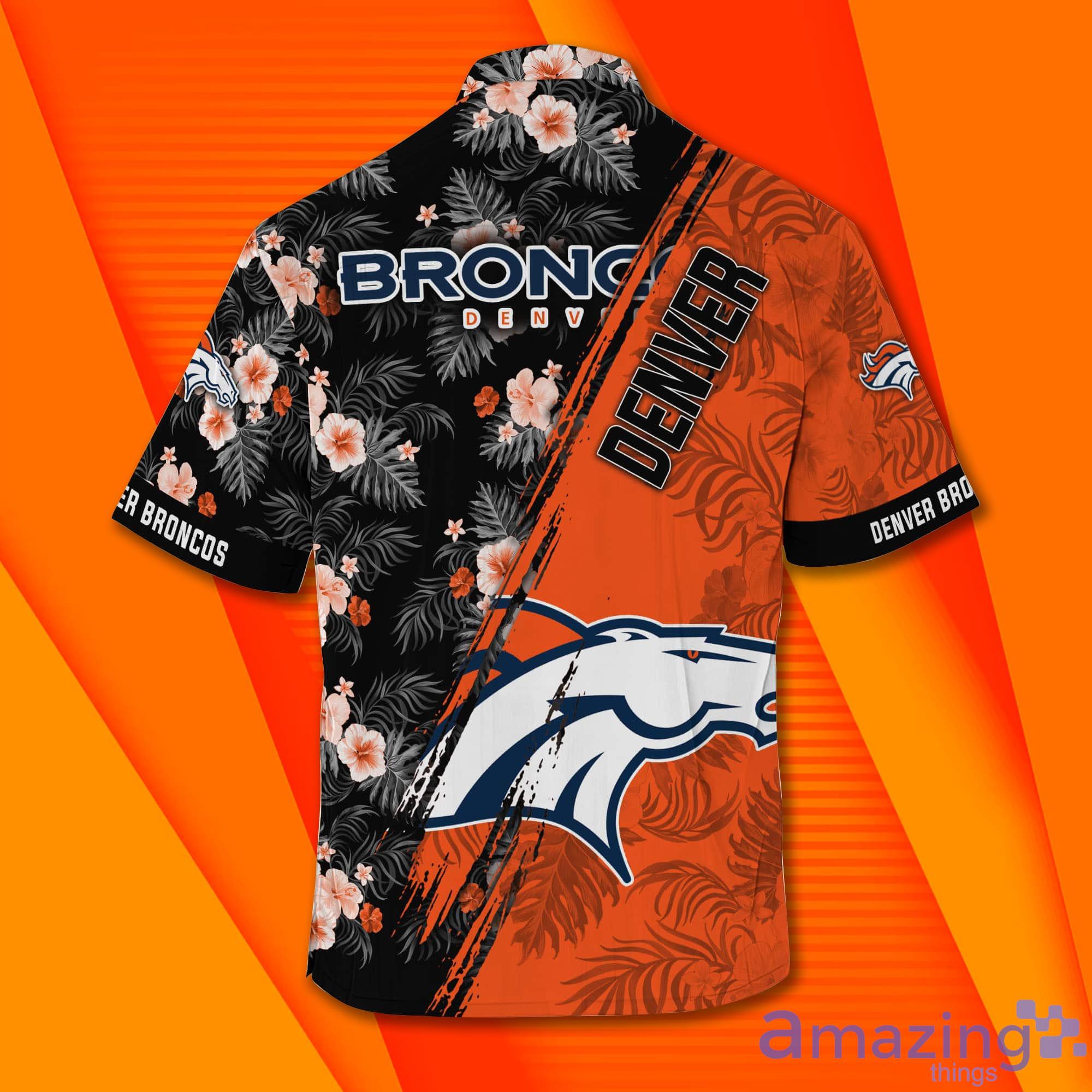 Denver Broncos NFL Mickey And Floral Pattern Hawaiian Shirt Product Photo 1 Denver Broncos NFL Mickey And Floral Pattern Hawaiian Shirt Product Photo 1