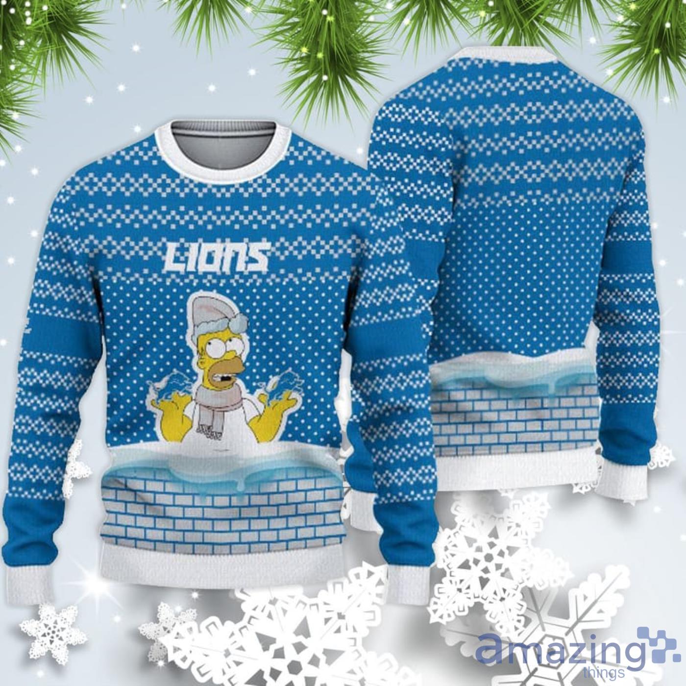 Detroit Lions Christmas Simpson Sweater For Fans Product Photo 1