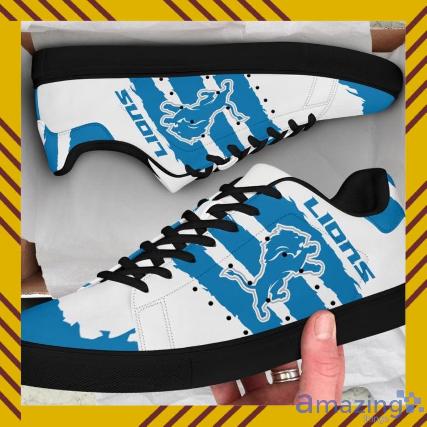 Detroit Lions NFL Black And White Skate Shoes image Detroit Lions NFL Black And White Skate Shoes Product Photo 8