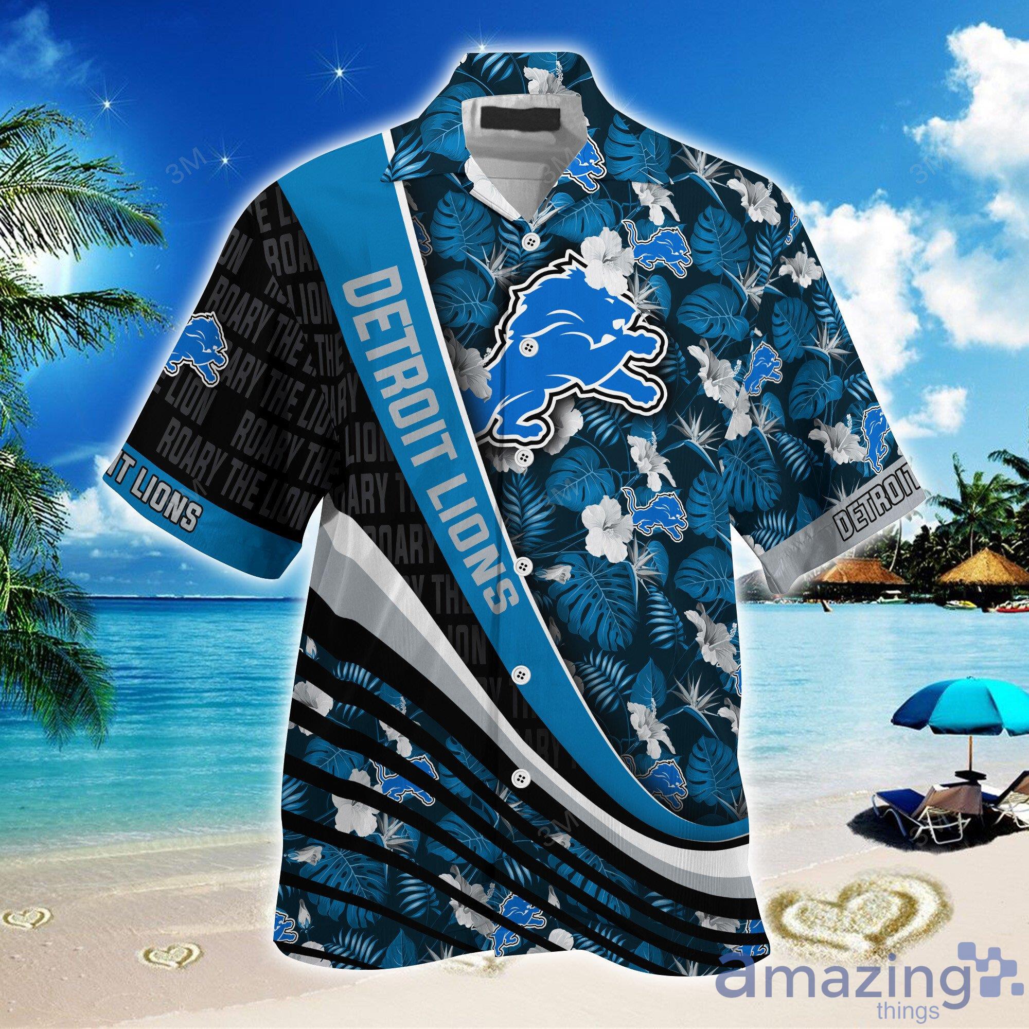 20% OFF Detroit Lions Hawaiian Shirt Tropical Flower Short Sleeve