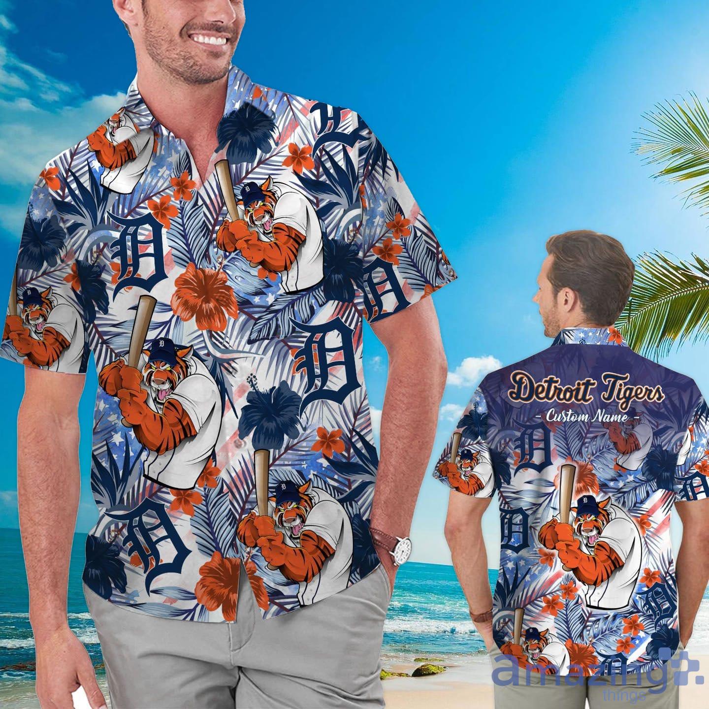 Personalized Detroit Tigers Logo All Over Print 3D Short Sleeve