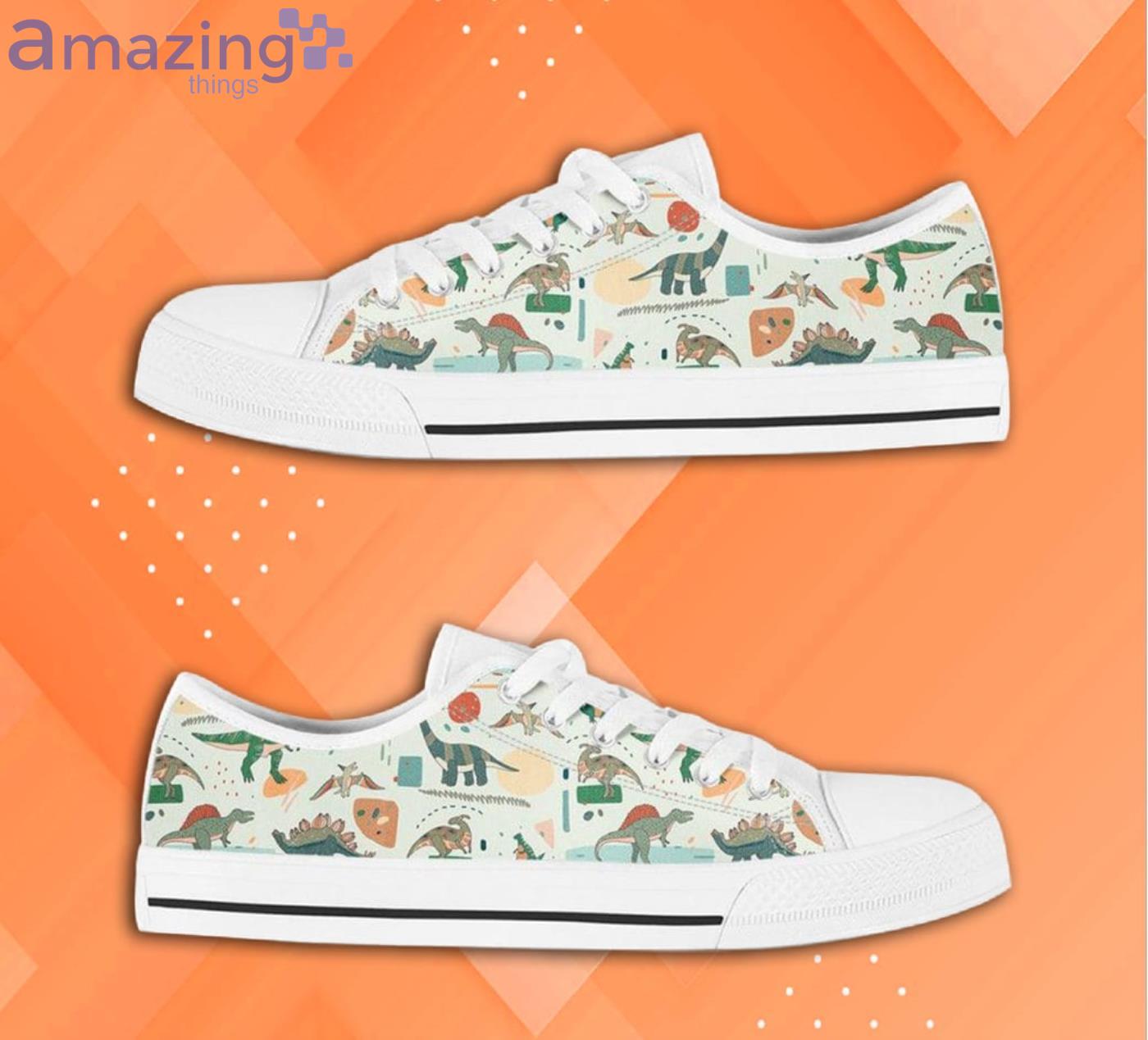 Dinosaur Gift Pattern Low Top Shoes image Dinosaur Gift Pattern Low Top Shoes Product Photo 2