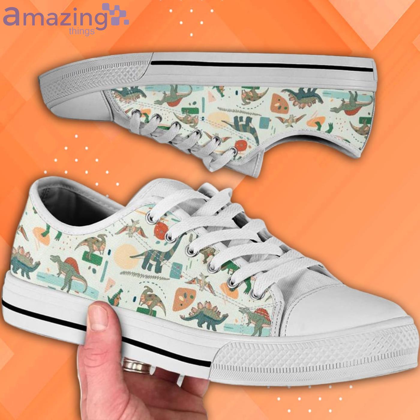 Dinosaur Gift Pattern Low Top Shoes Product Photo 1 Dinosaur Gift Pattern Low Top Shoes Product Photo 1