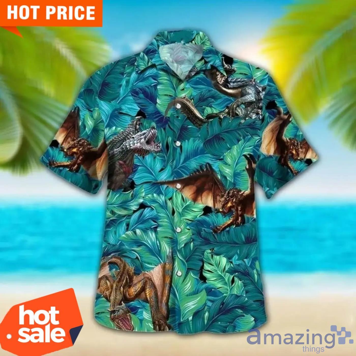 Dinosaur Hawaiian Shirt Best Hawaiian Shirt For Summer Product Photo 1