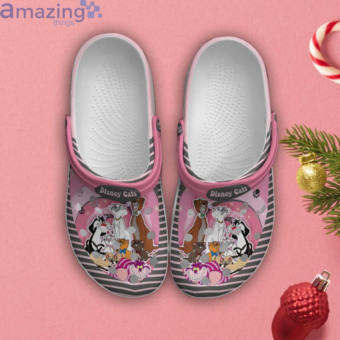 Disney Cats Pink Stripes Disney Cartoon Clog For Men And Women image Disney Cats Pink Stripes Disney Cartoon Clog For Men And Women Product Photo 2