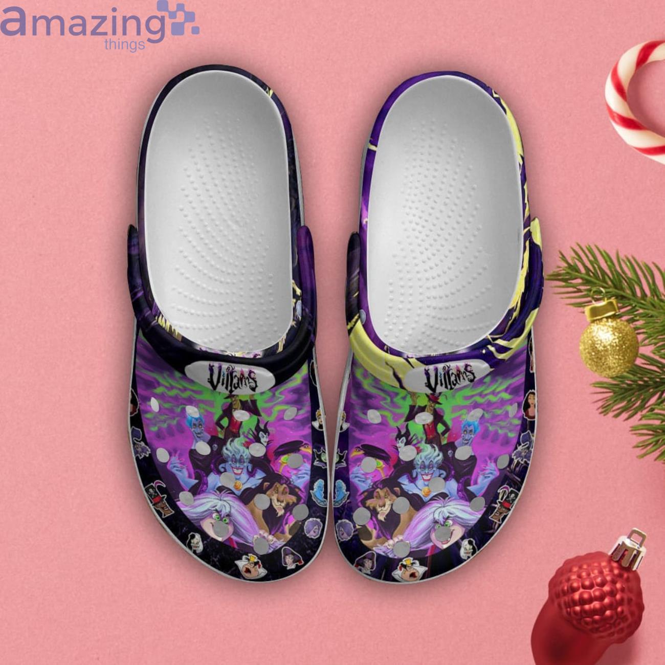 Disney Villians Full Print Purple Rainbow Disney Cartoon Clog For Men And Women image Disney Villians Full Print Purple Rainbow Disney Cartoon Clog For Men And Women Product Photo 2