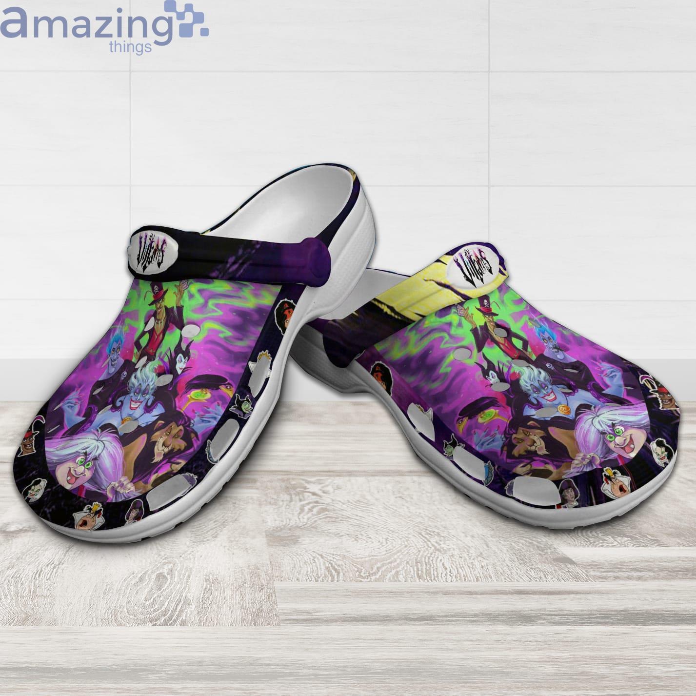 Disney Villians Full Print Purple Rainbow Disney Cartoon Clog For Men And Women Product Photo 1 Disney Villians Full Print Purple Rainbow Disney Cartoon Clog For Men And Women Product Photo 1