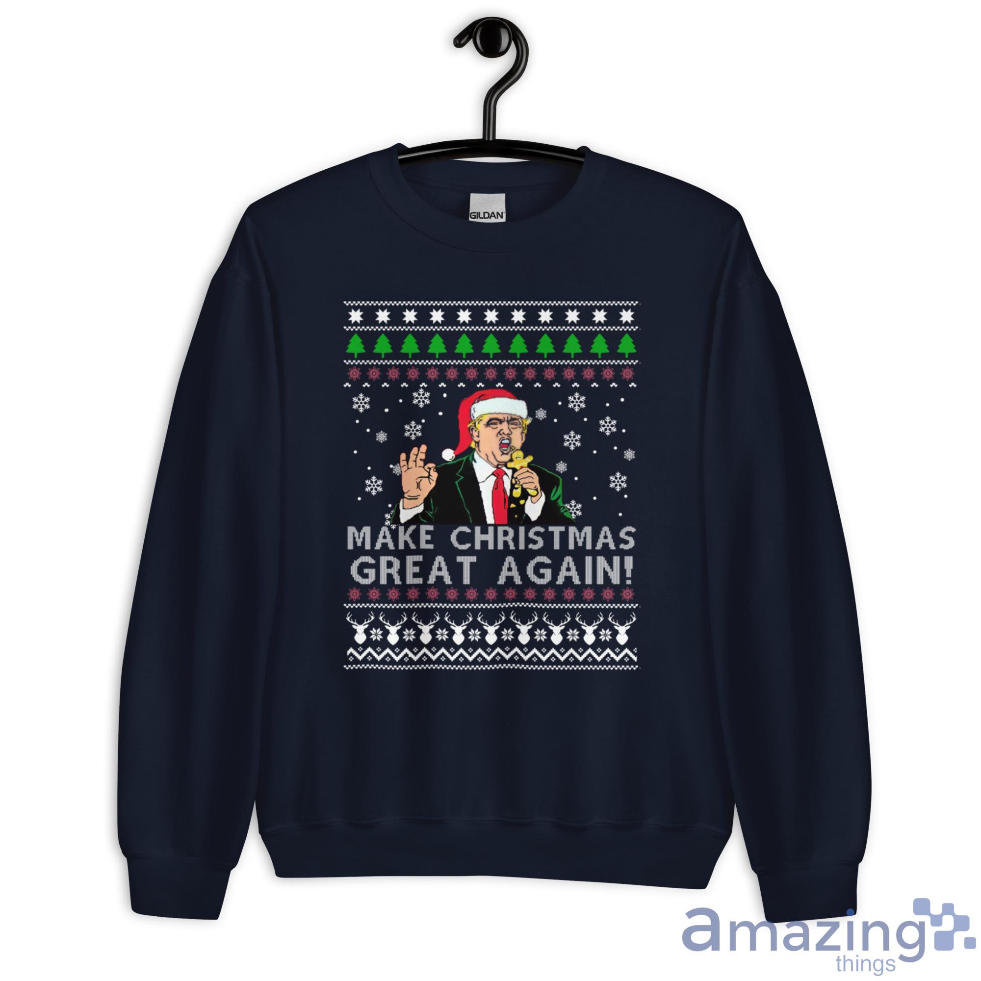 Donal Trump Make Christmas Great Again Christmas Sweatshirt - G180 Unisex Heavy Blend Crewneck Sweatshirt-1