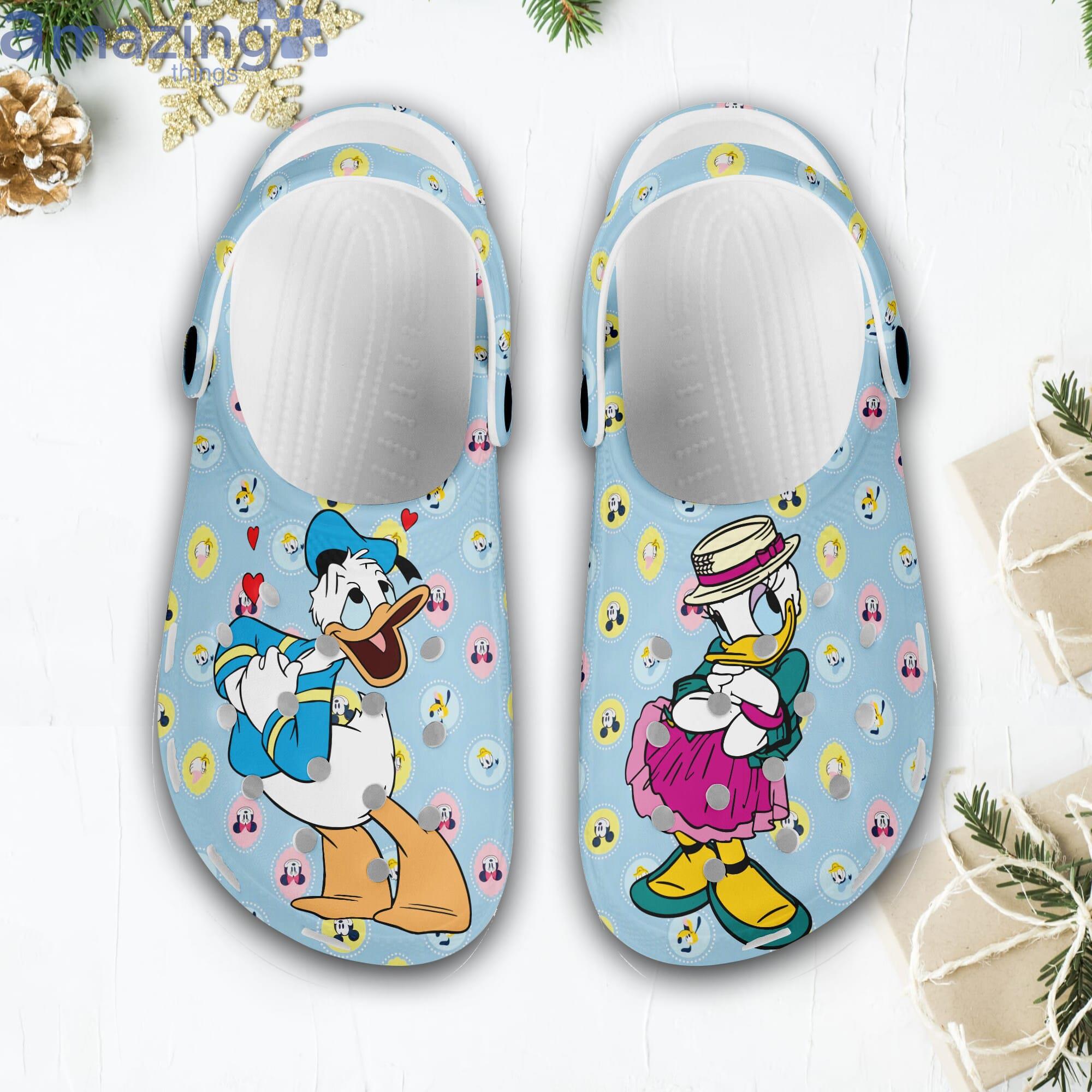 Donald Daisy Love Blue Pastel Pattern Disney Cartoon Clog For Men And Women Product Photo 1