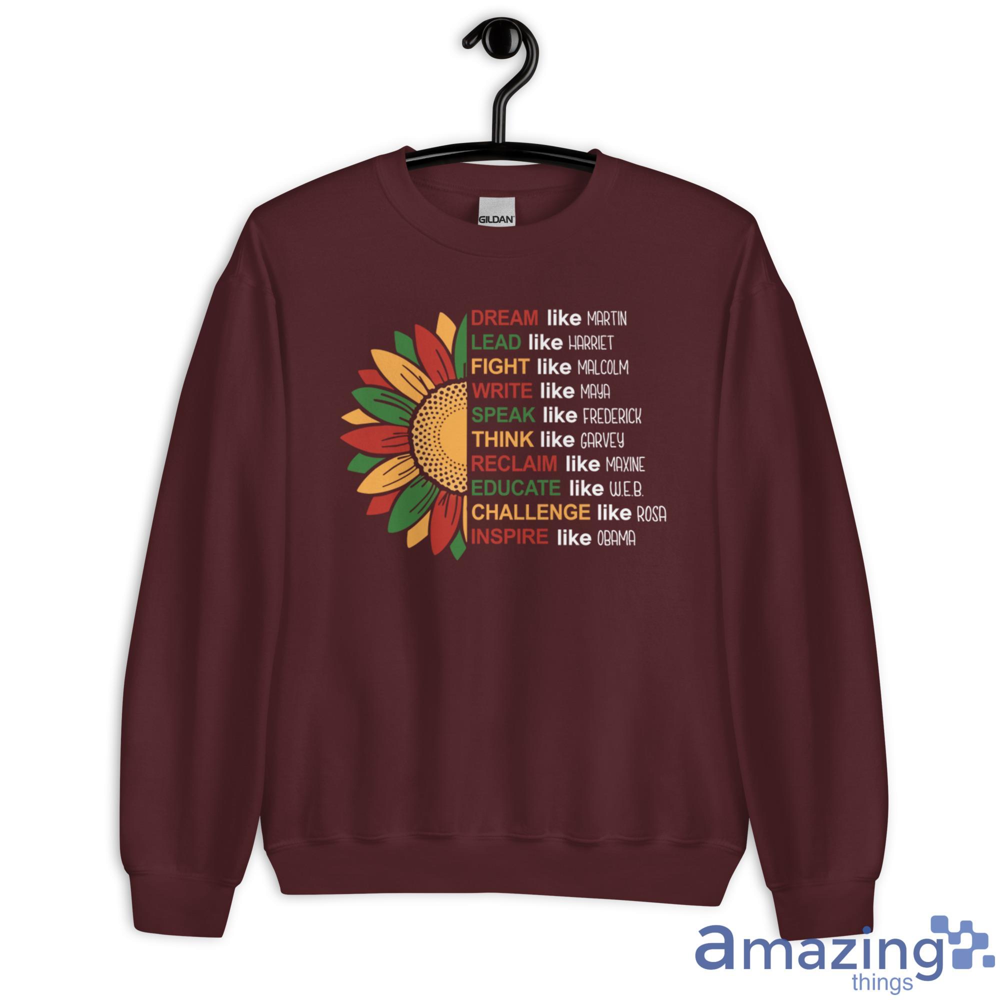 Dream Like Martin Lead Like Harriet Fight Like Malcolm Juneteenth Shirt image Dream Like Martin Lead Like Harriet Fight Like Malcolm Juneteenth Shirt - Unisex Heavy Blend Crewneck Sweatshirt-1