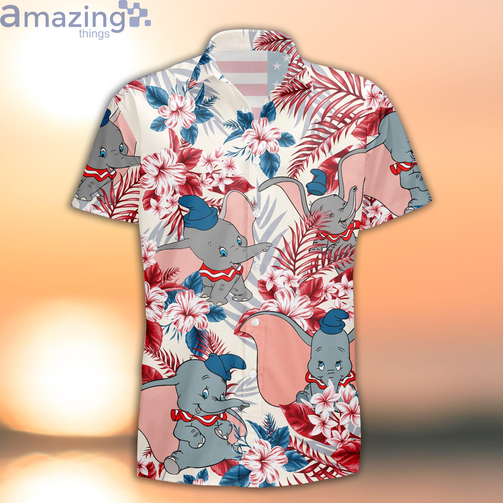 Dumbo Elephant Blue Red 4th July Independence Day Disney Hawaiian Shirt Product Photo 1
