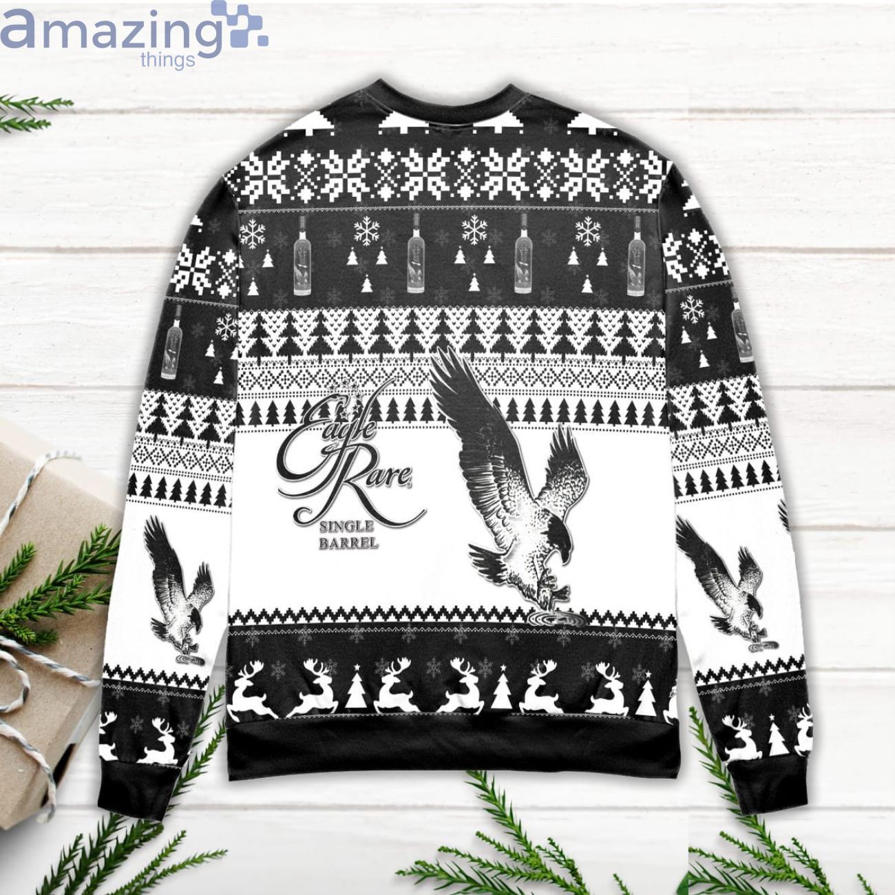 Eagle Rare Bourbon Whiskey Pine Tree & Reindeer Ugly Christmas Sweater White image Eagle Rare Bourbon Whiskey Pine Tree & Reindeer Ugly Christmas Sweater White Product Photo 3