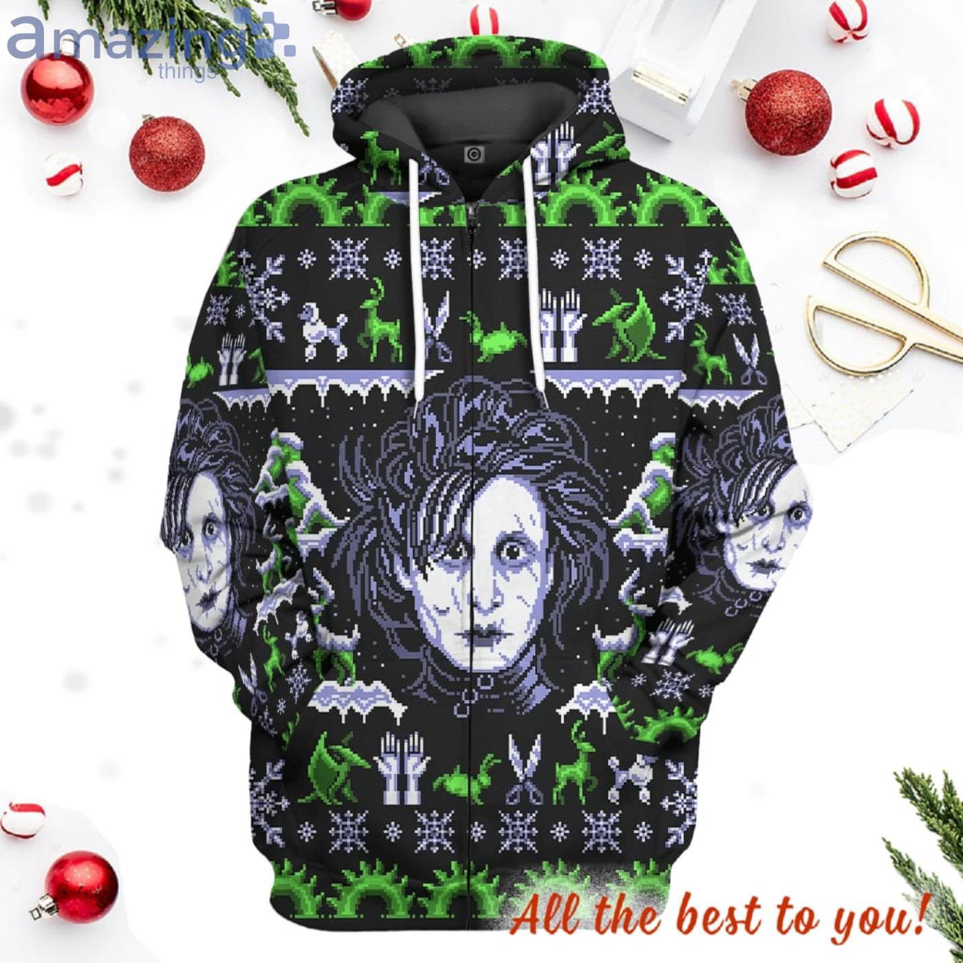 Edward Sweaterhands Christmas Ugly 3D Print Shirt Hoodie Sweater image Edward Sweaterhands Christmas Ugly 3D Print Shirt Hoodie Sweater Product Photo 3