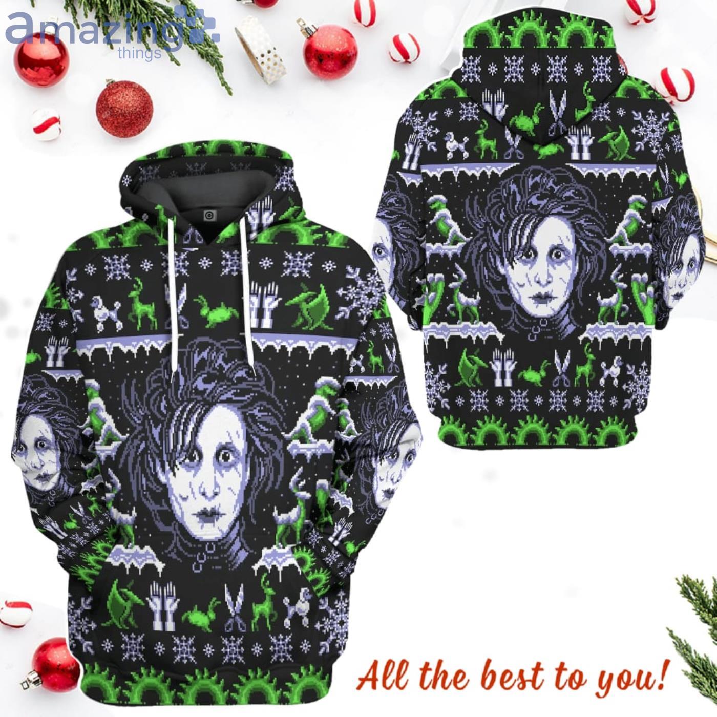 Edward Sweaterhands Christmas Ugly 3D Print Shirt Hoodie Sweater image Edward Sweaterhands Christmas Ugly 3D Print Shirt Hoodie Sweater Product Photo 5