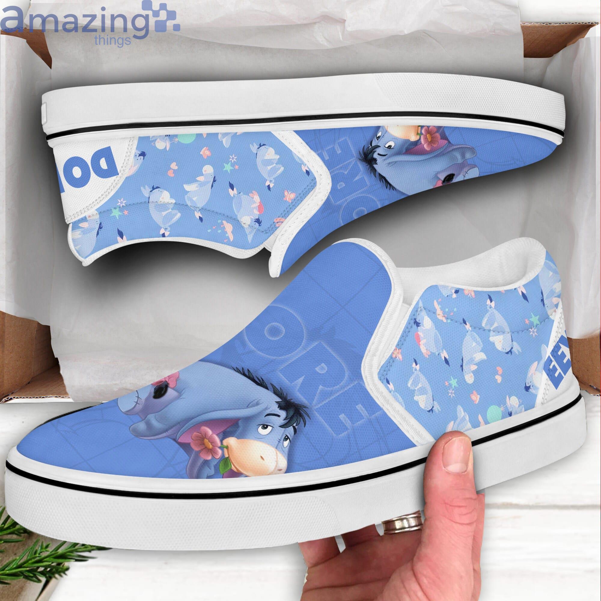 Eeyore Donkey Winnie The Pooh Blue Patterns Disney Cartoon Slip On Shoes Product Photo 1 Eeyore Donkey Winnie The Pooh Blue Patterns Disney Cartoon Slip On Shoes Product Photo 1