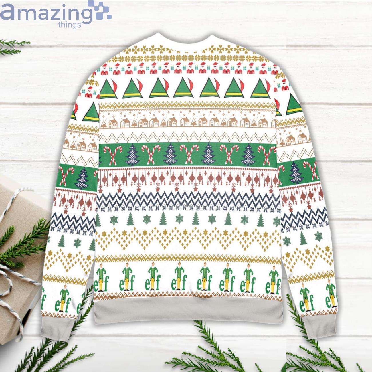 Elf Does Somebody Need A Hug Ugly Christmas Sweater image Elf Does Somebody Need A Hug Ugly Christmas Sweater Product Photo 3