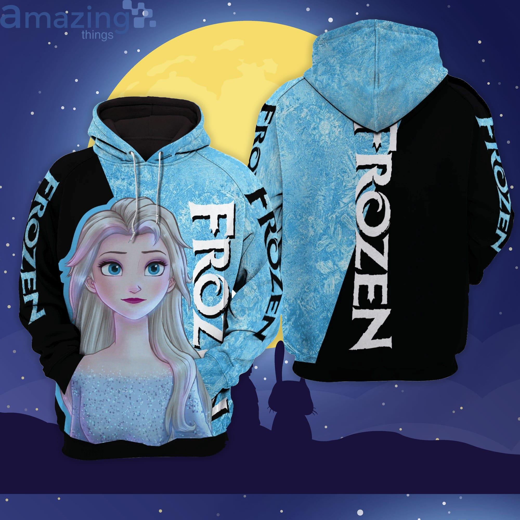 Elsa Frozen Disney Princess Disney Cartoon 3D Hoodie Zip Hoodie Product Photo 1
