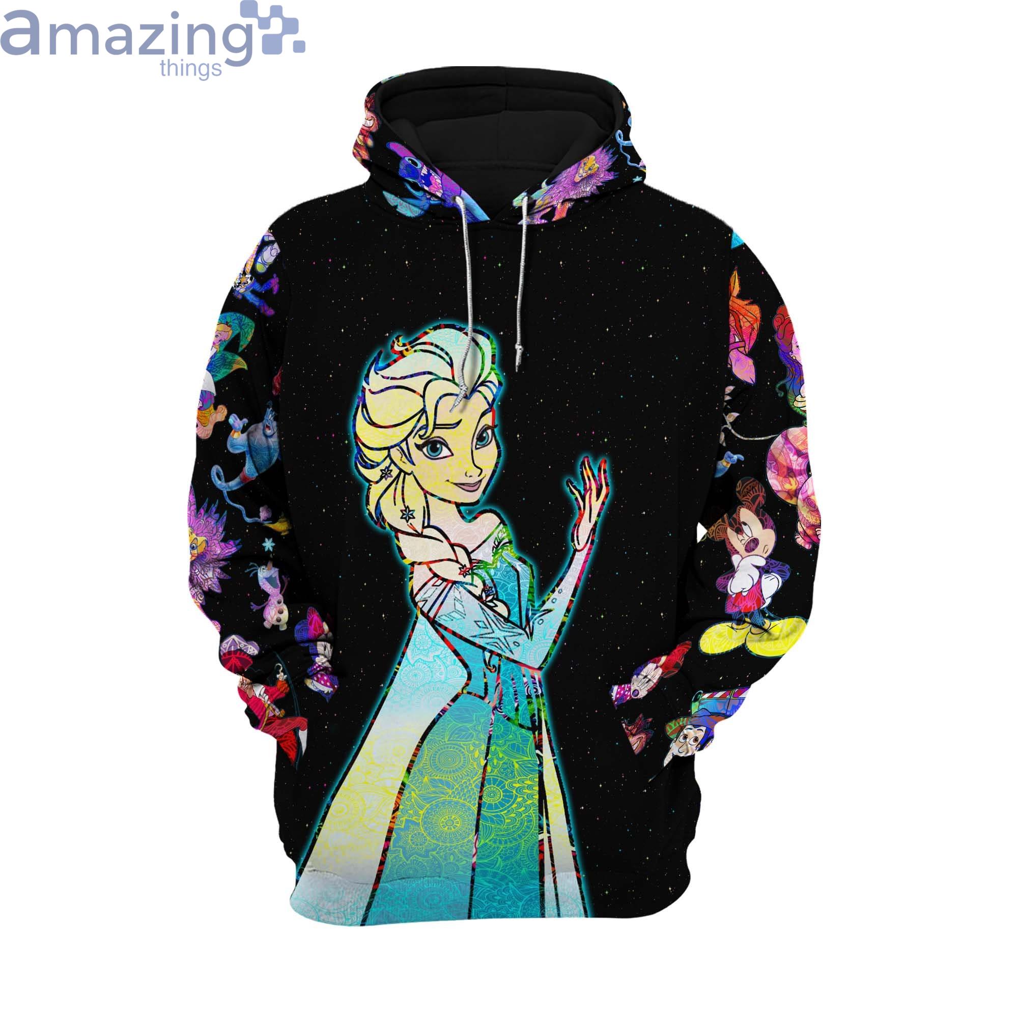 Elsa Frozen Galaxy Night Sky Patterns Disney Cartoon 3D Hoodie Zip Hoodie image Elsa Frozen Galaxy Night Sky Patterns Disney Cartoon 3D Hoodie Zip Hoodie Product Photo 5