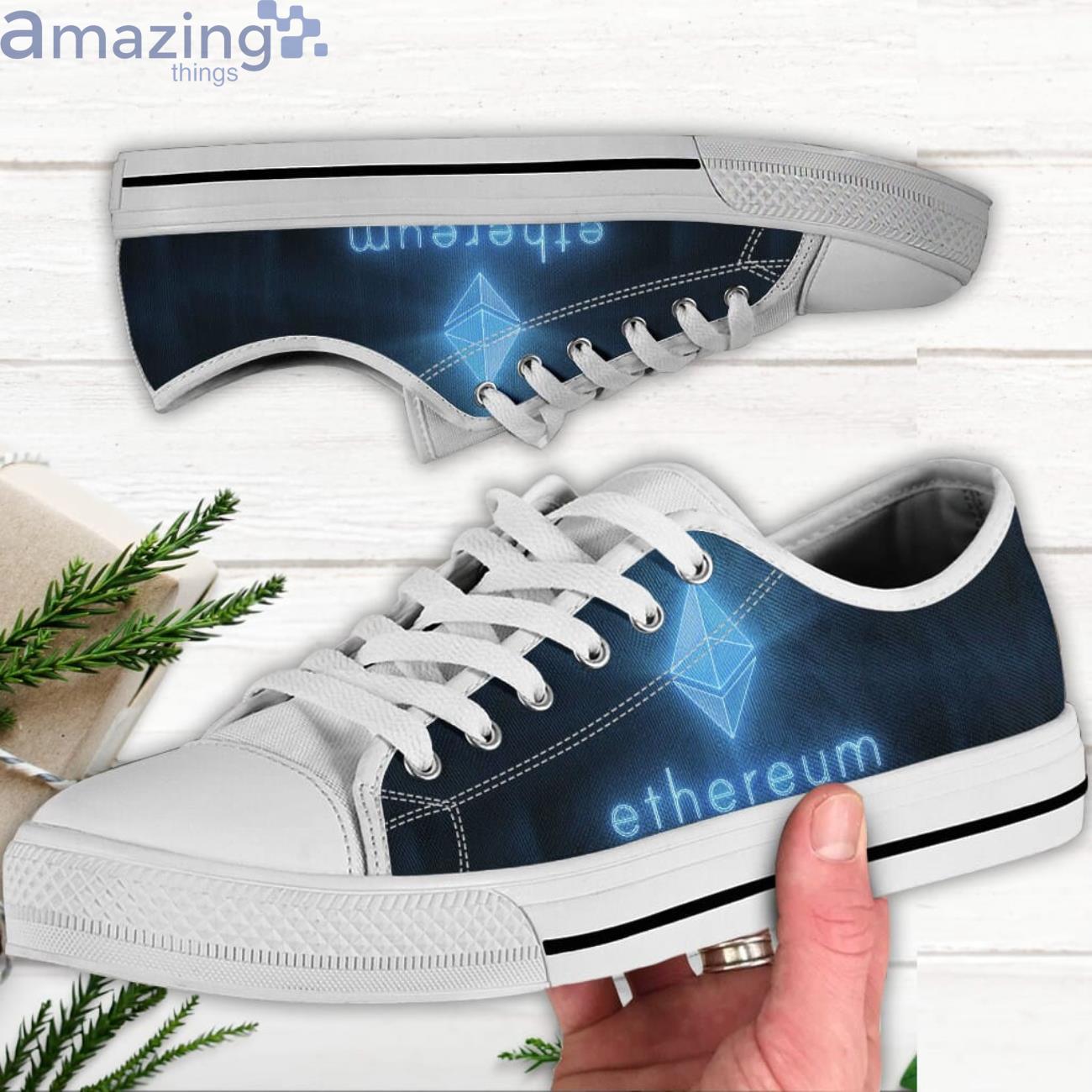 Ethereum Shoes Ethereum Lover Low Top Canvas Shoes Product Photo 1 Ethereum Shoes Ethereum Lover Low Top Canvas Shoes Product Photo 1