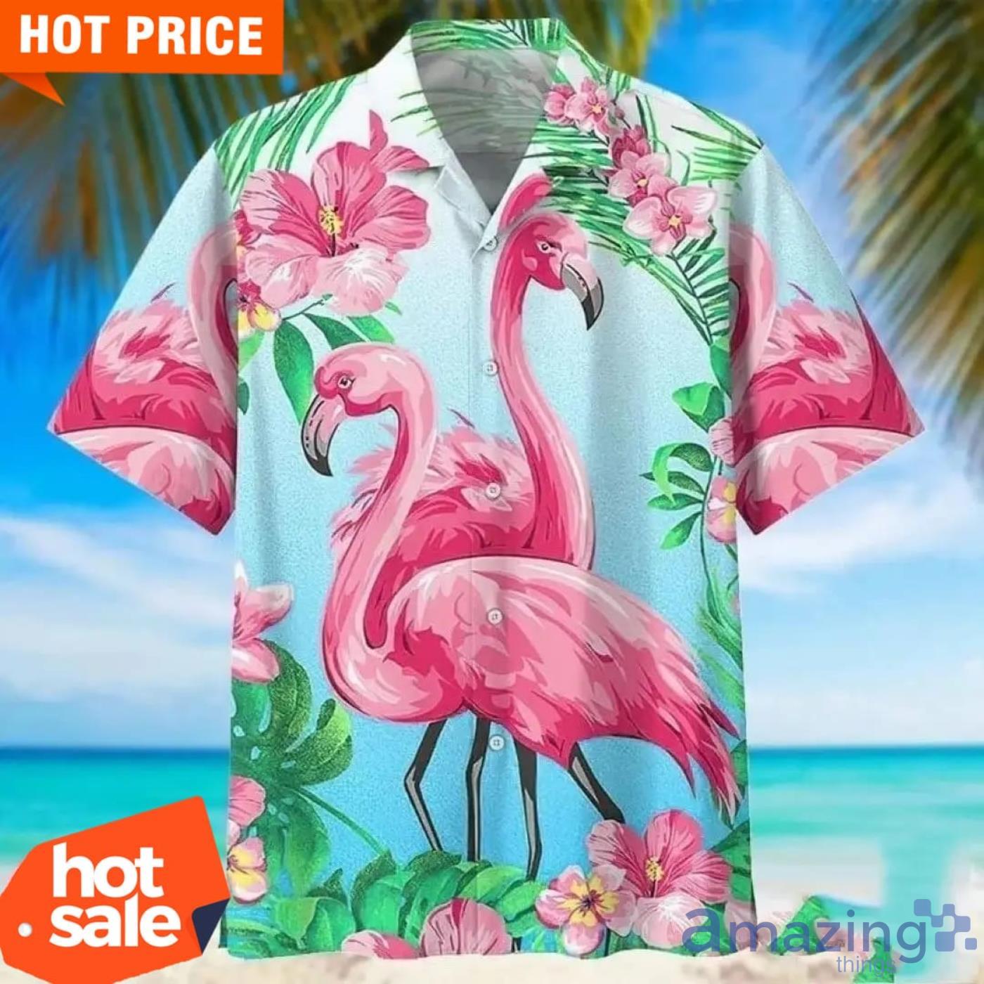 Flamingo Floral Hawaiian Shirt Best Hawaiian Shirts Product Photo 1
