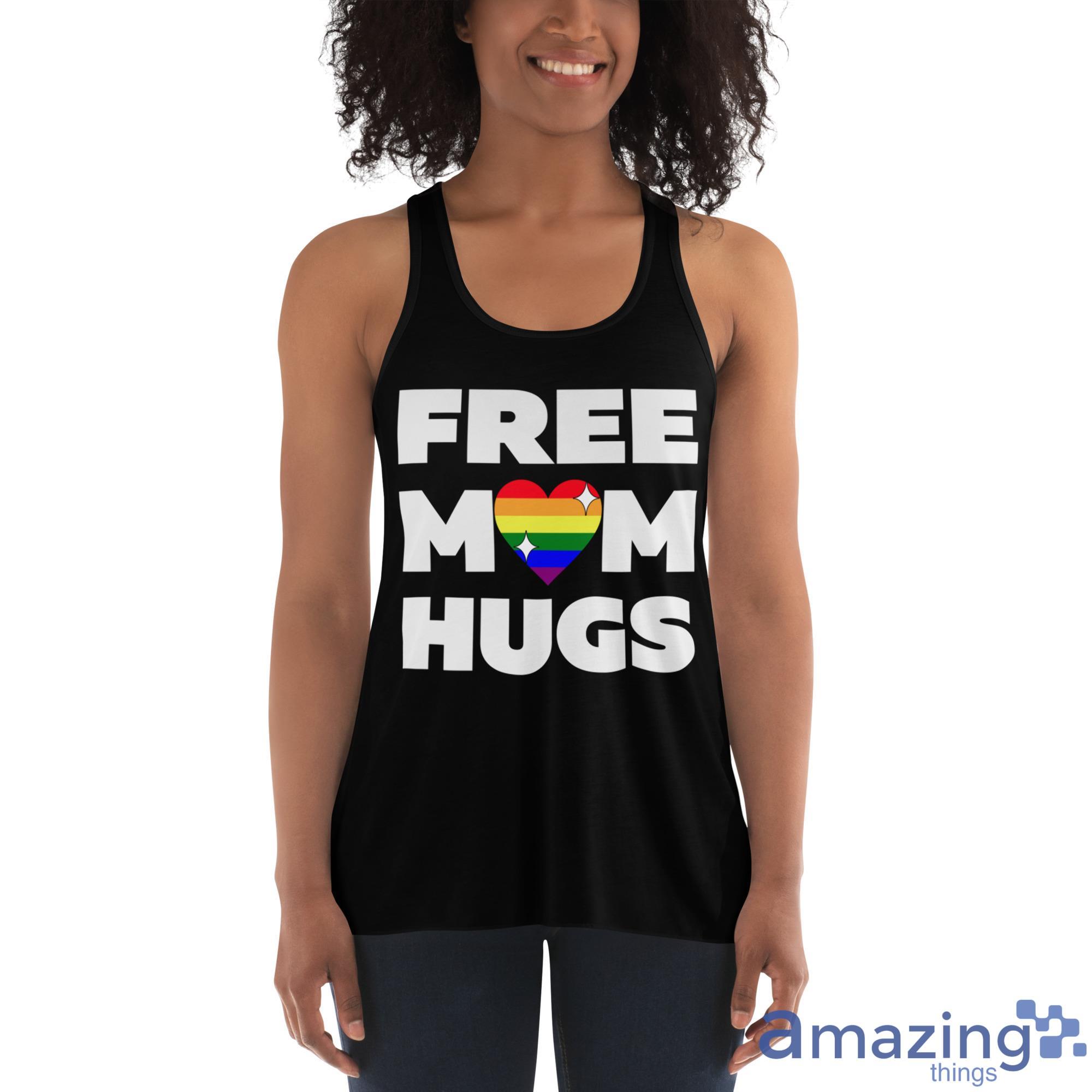 Free Mom Hugs LGBT Shirt image Free Mom Hugs LGBT Shirt - Womens Flowy Racerback Tank