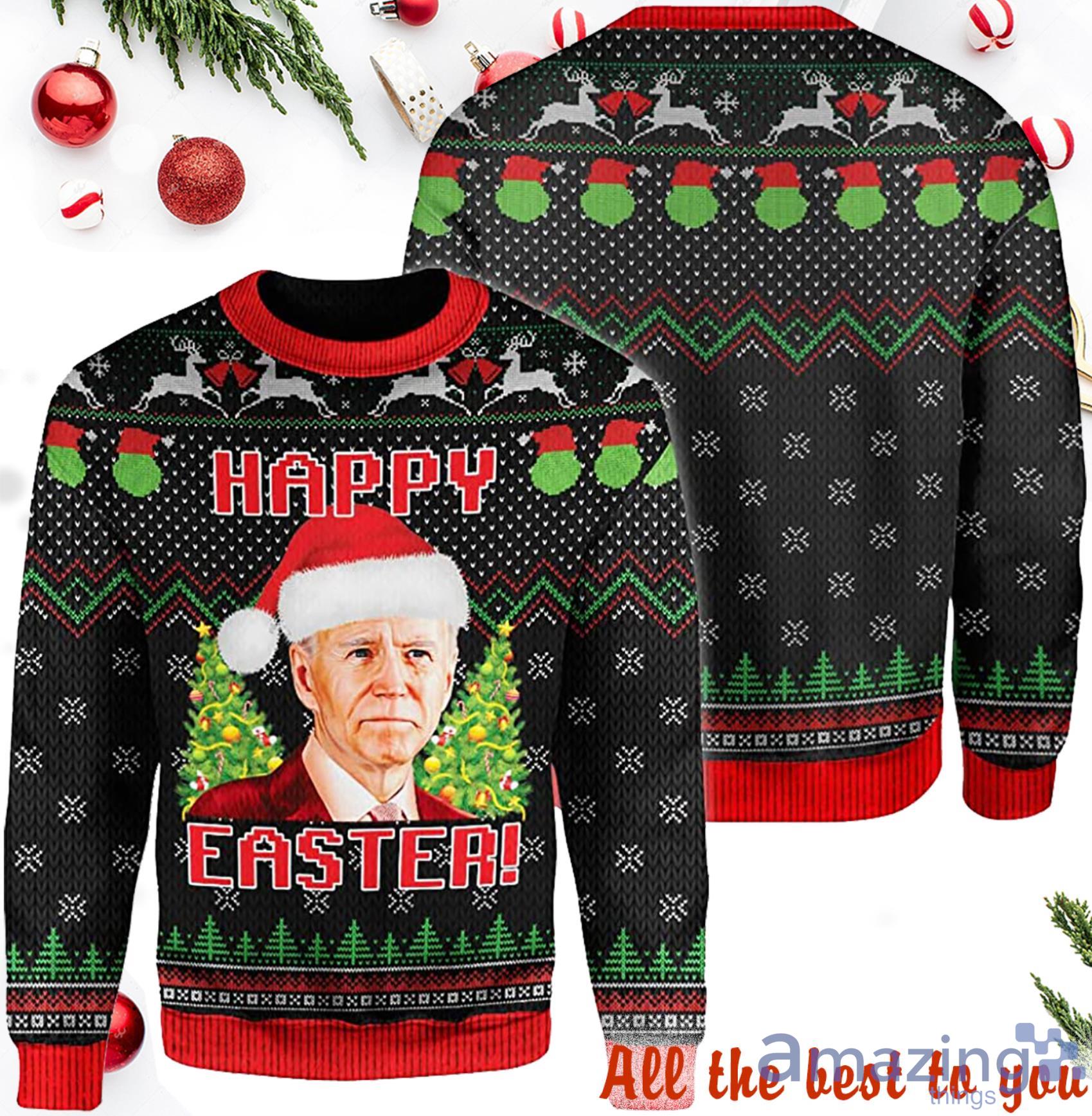 Funny Joe Biden Happy Easter Christmas Ugly Sweater Product Photo 1