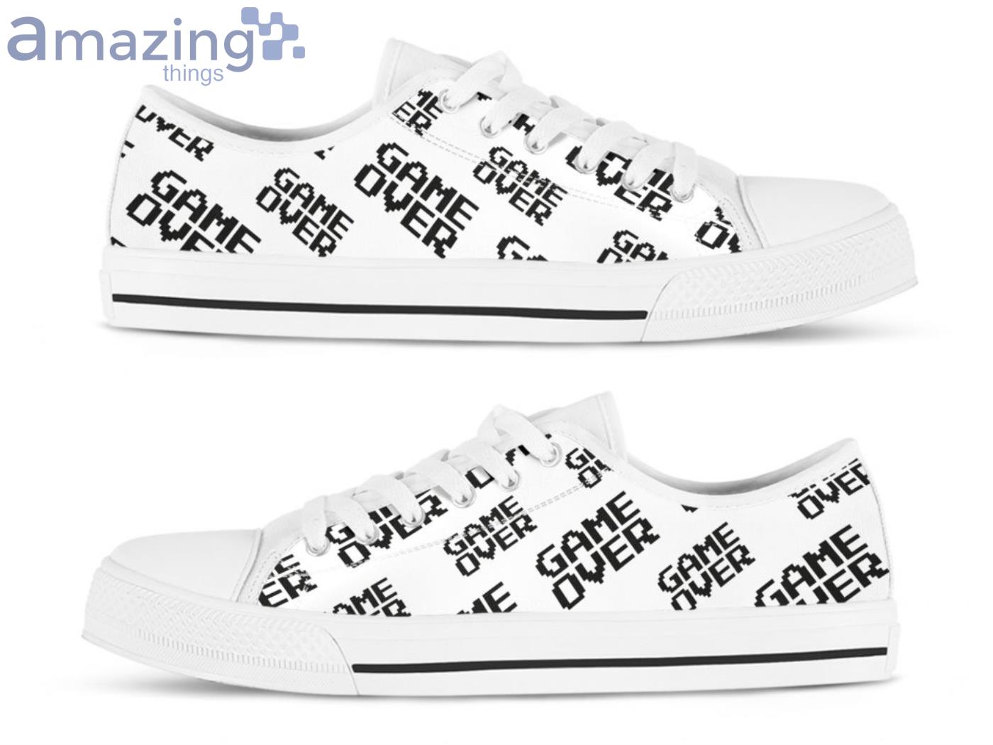 Game Over Pattern Low Top Shoes image Game Over Pattern Low Top Shoes Product Photo 2