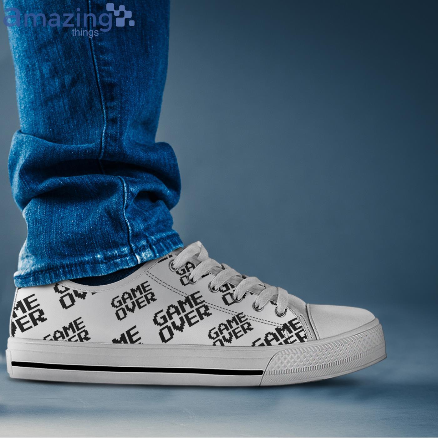 Game Over Pattern Low Top Shoes Product Photo 1 Game Over Pattern Low Top Shoes Product Photo 1