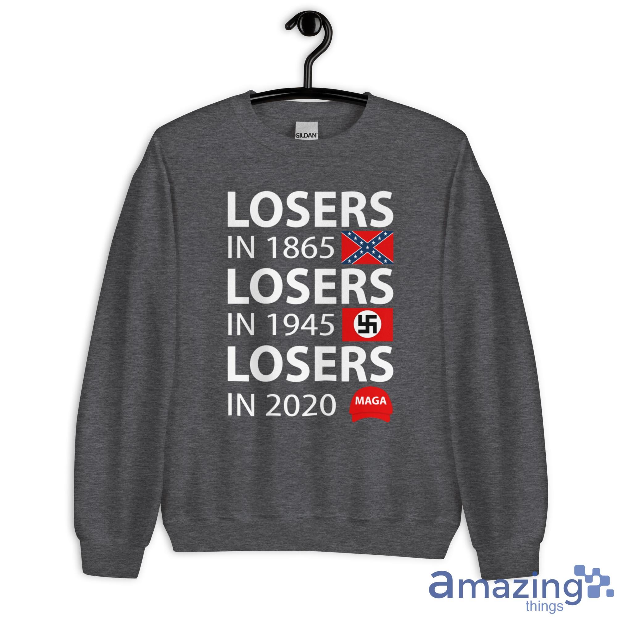 George Clooney Losers In 1865 Shirt image George Clooney Losers In 1865 Shirt - Unisex Heavy Blend Crewneck Sweatshirt-2