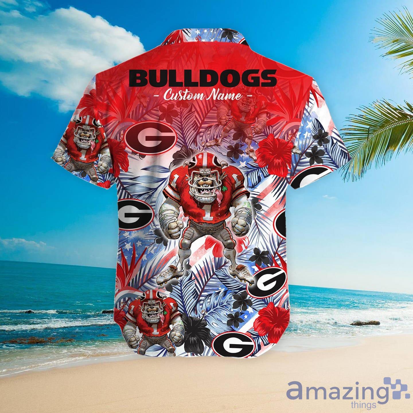 Georgia Bulldogs Plus Size 3D Hawaiian Shirt Best For Fans Beach