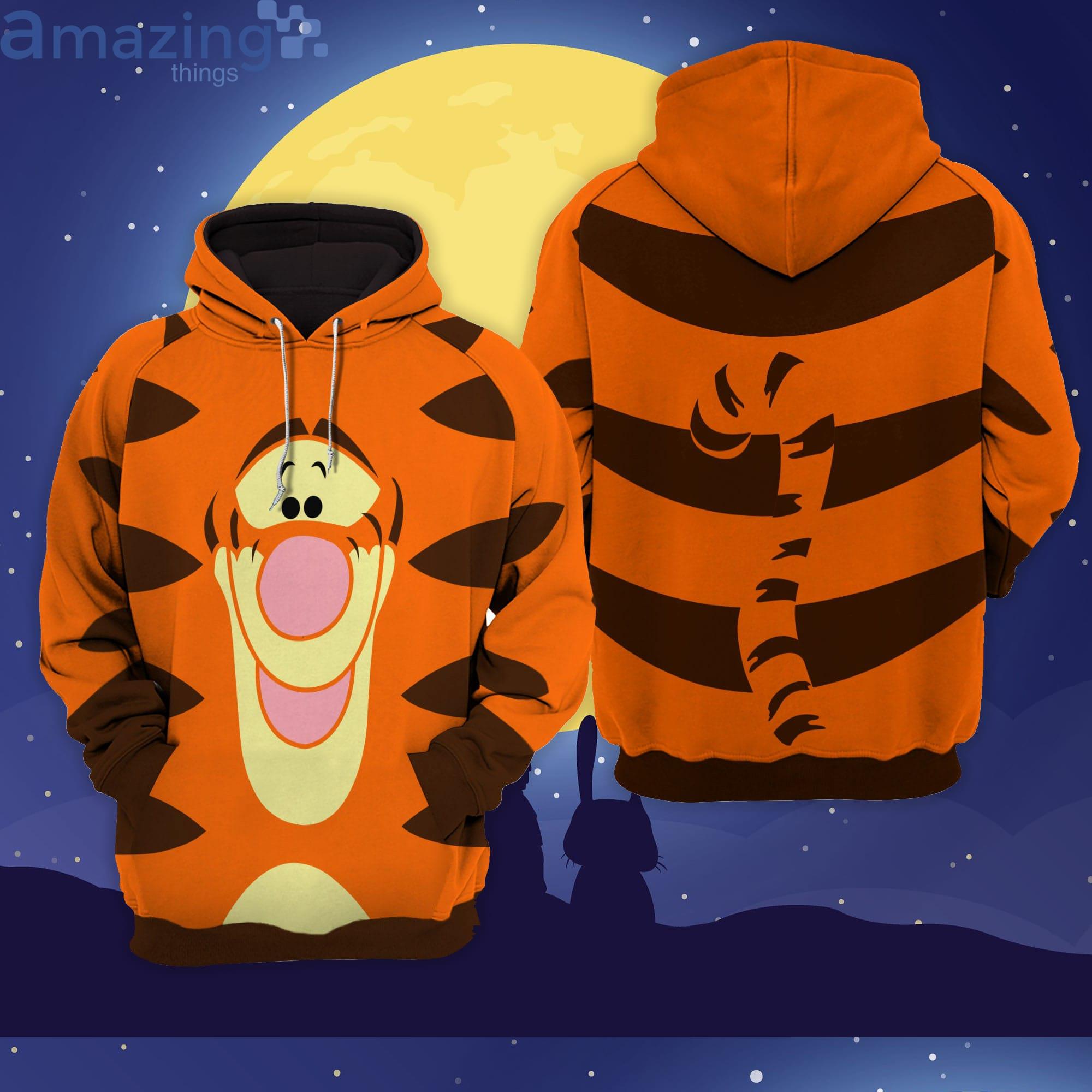 Giant Tigger Tiger Stripes Disney Graphic 3D Hoodie Zip Hoodie Product Photo 1