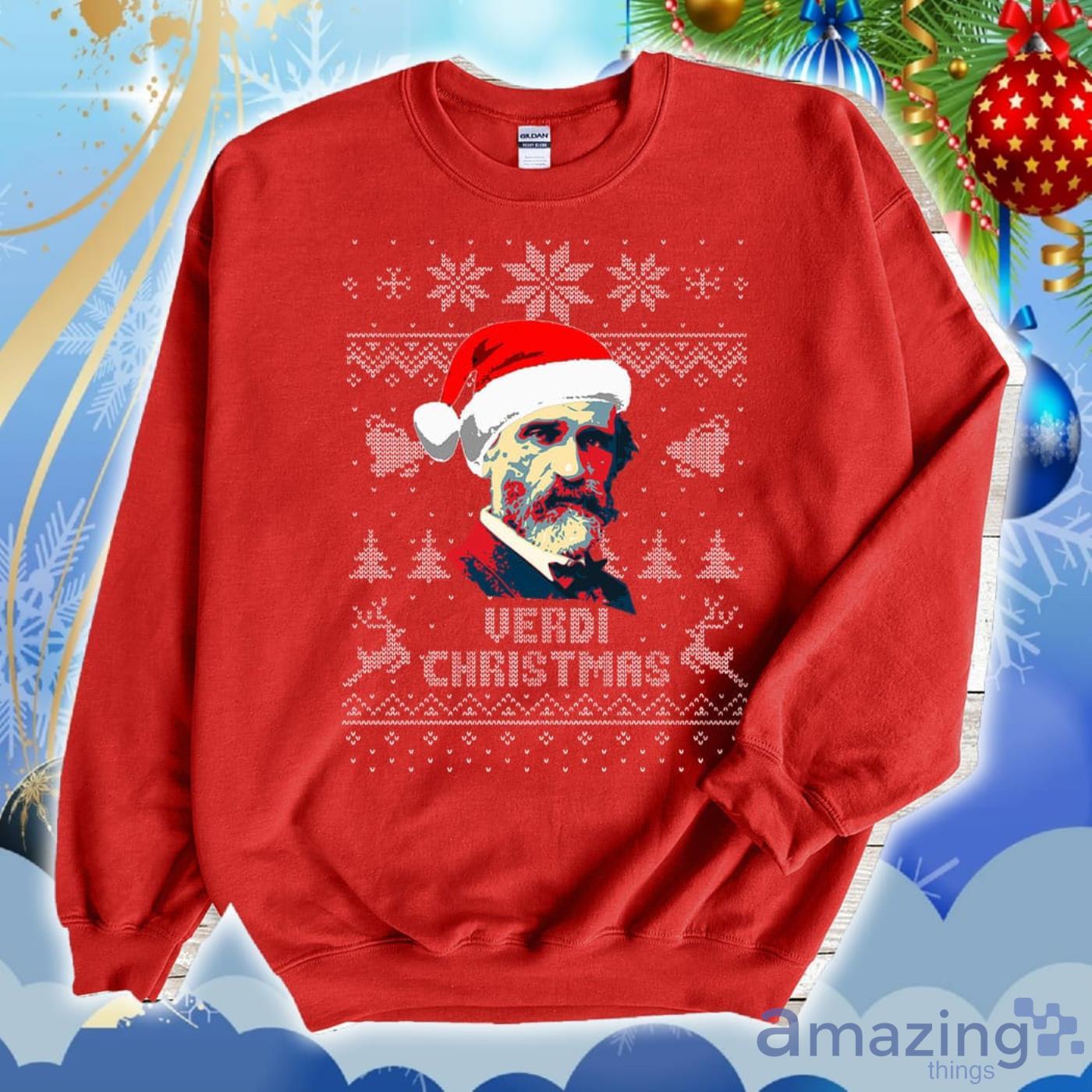 Giuseppe Verdi Christmas Ugly Christmas Sweater 2D Tshirt Hoodie Sweatshirt image Giuseppe Verdi Christmas Ugly Christmas Sweater 2D Tshirt Hoodie Sweatshirt Product Photo 2