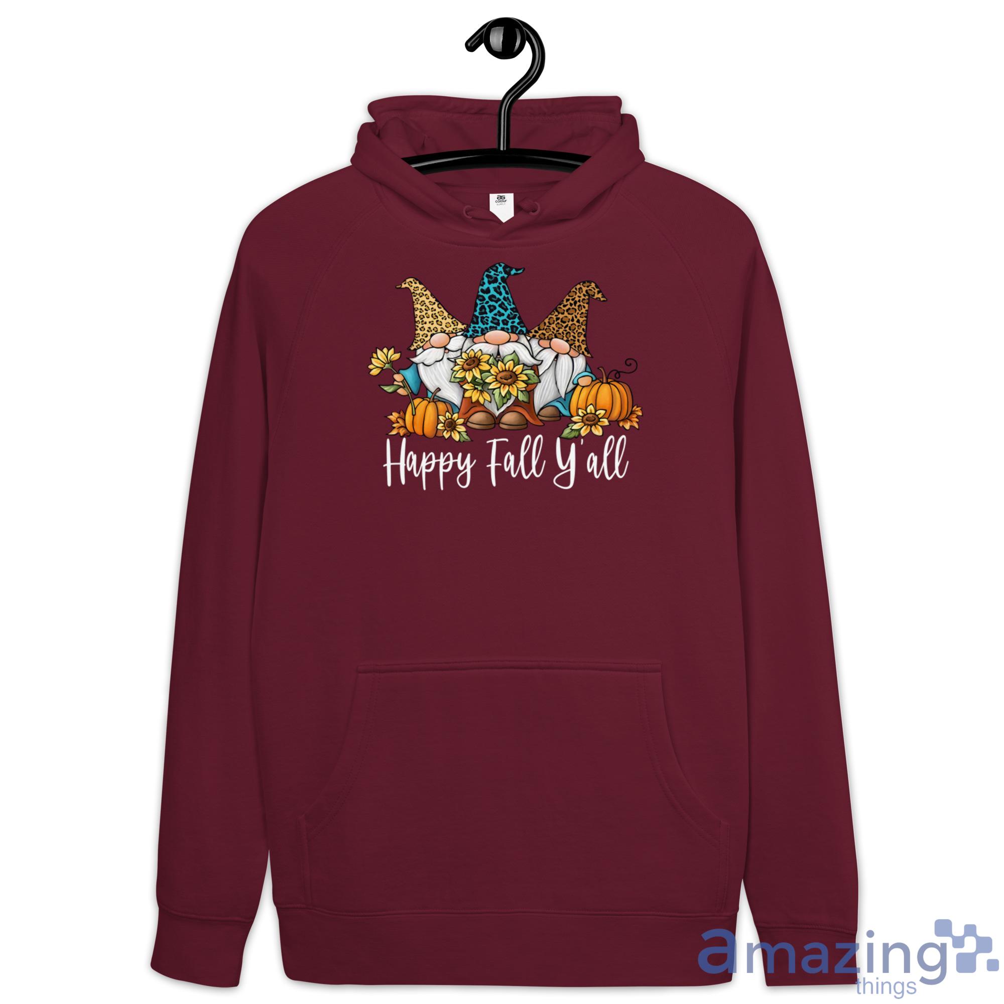 Gnome Sunflower Happy Fall Y'all Shirt Christmas Sweatshirt image Gnome Sunflower Happy Fall Y'all Shirt Christmas Sweatshirt