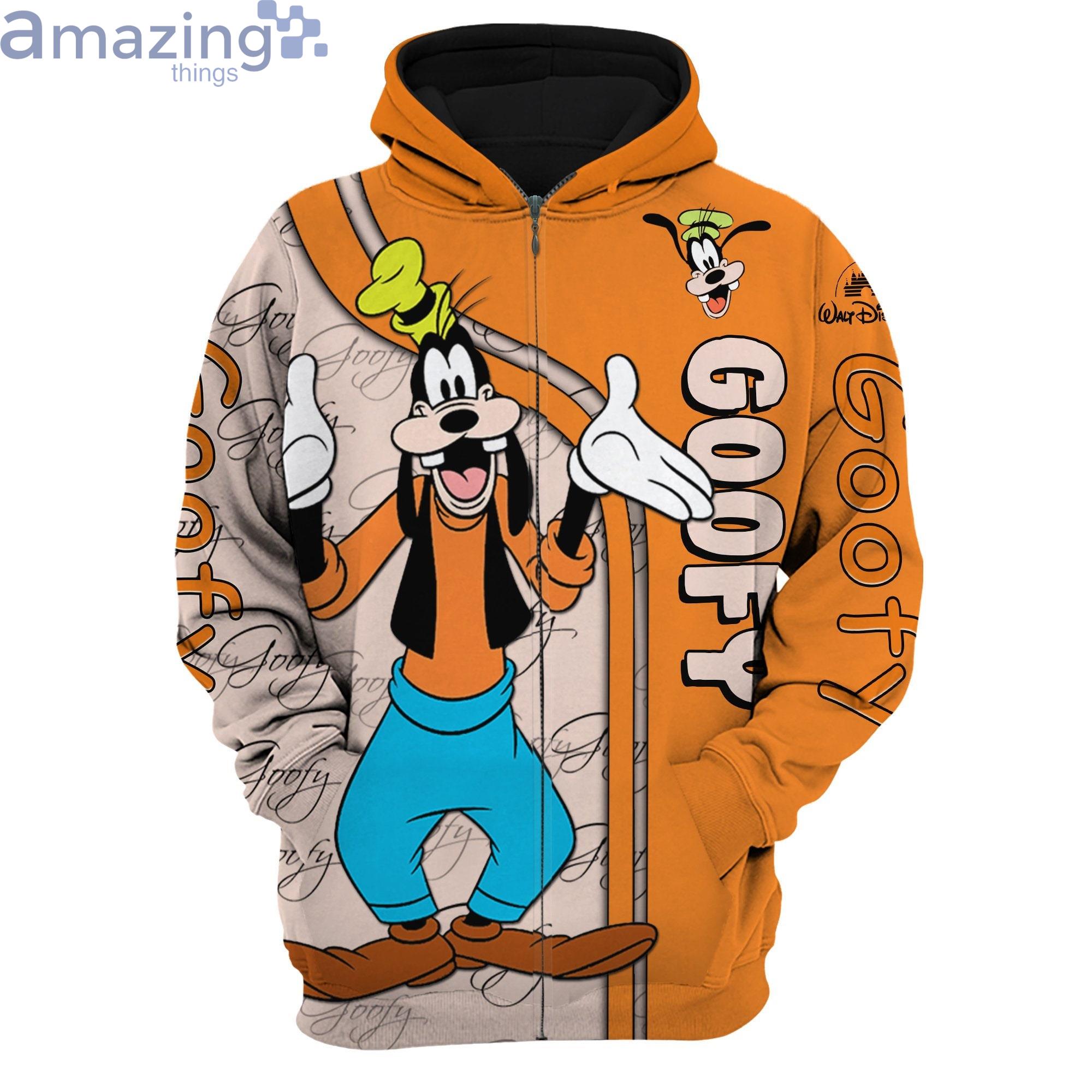 Goofy Dog Disney Cartoon Graphic 3D Hoodie Zip Hoodie