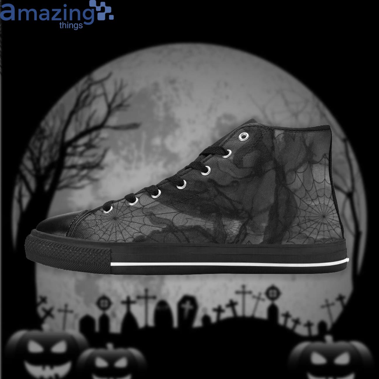 Gothic Spiderwebs And Black Ink Sneakers High Top Shoes Product Photo 1 Gothic Spiderwebs And Black Ink Sneakers High Top Shoes Product Photo 1